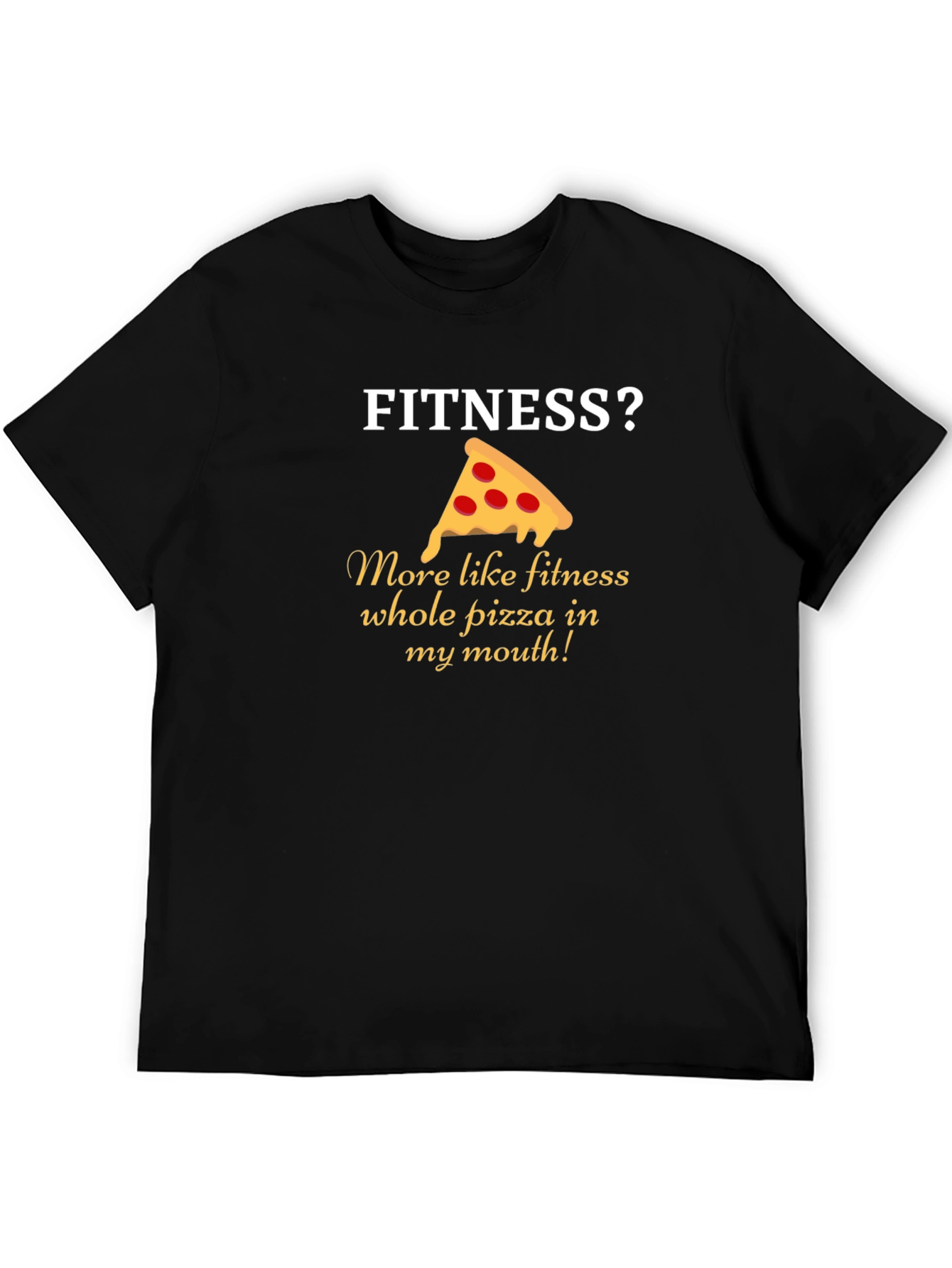 Pizza Fitness T-Shirt Funny Gym Tee