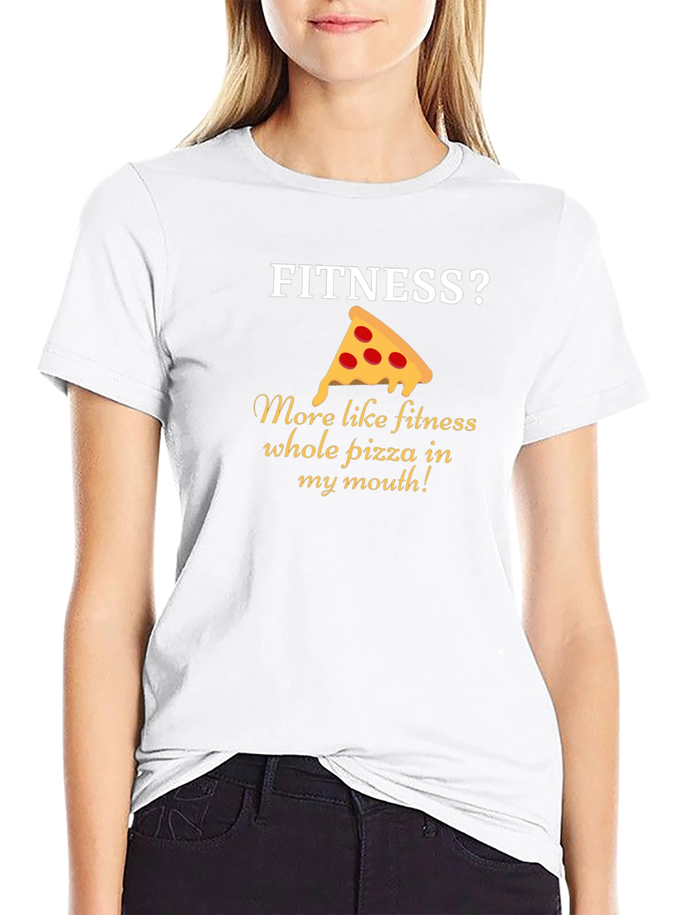Pizza Fitness T-Shirt Funny Gym Tee