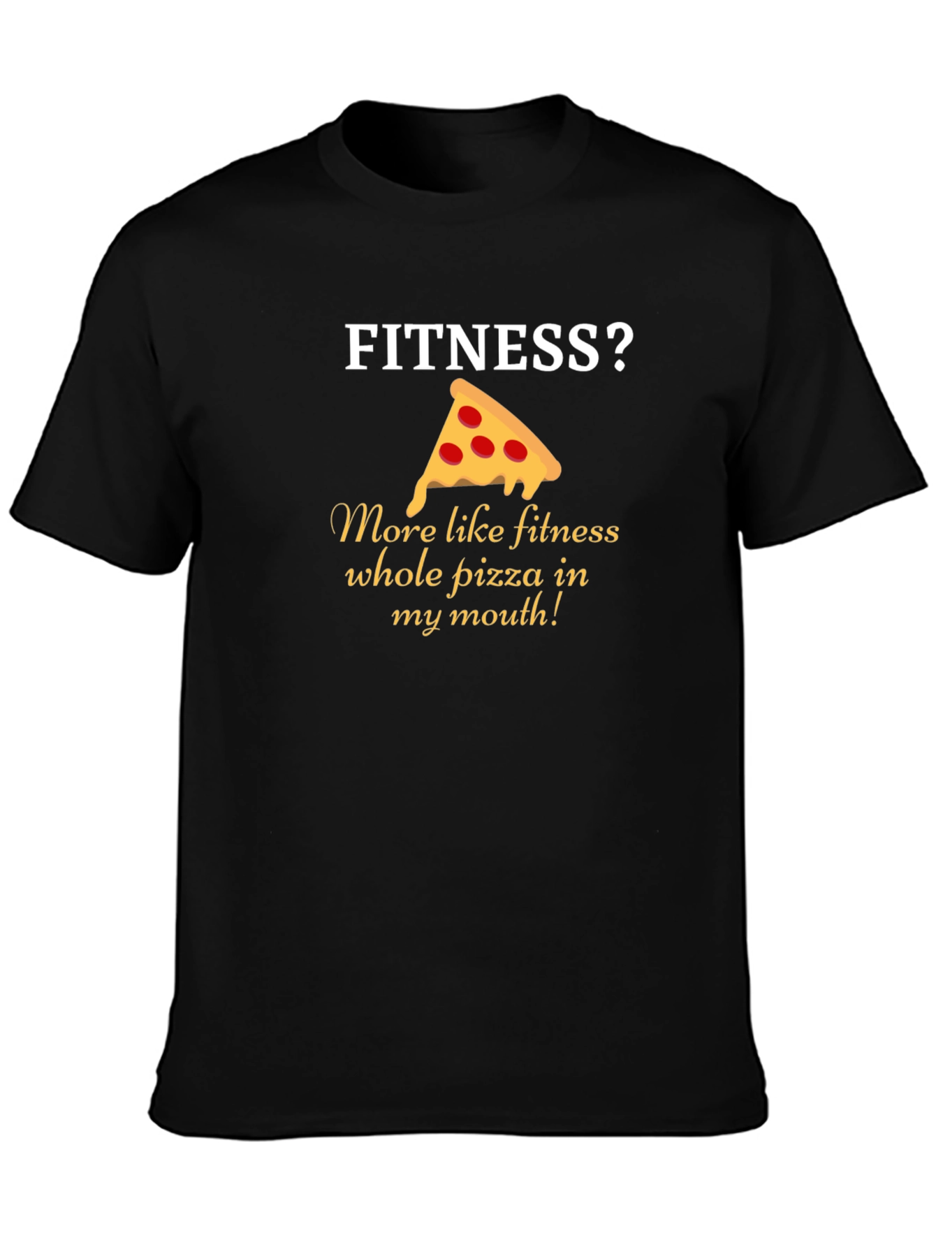 Pizza Fitness T-Shirt Funny Gym Tee