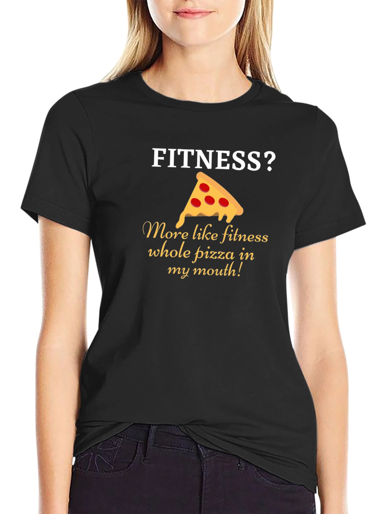 Pizza Fitness T-Shirt Funny Gym Tee