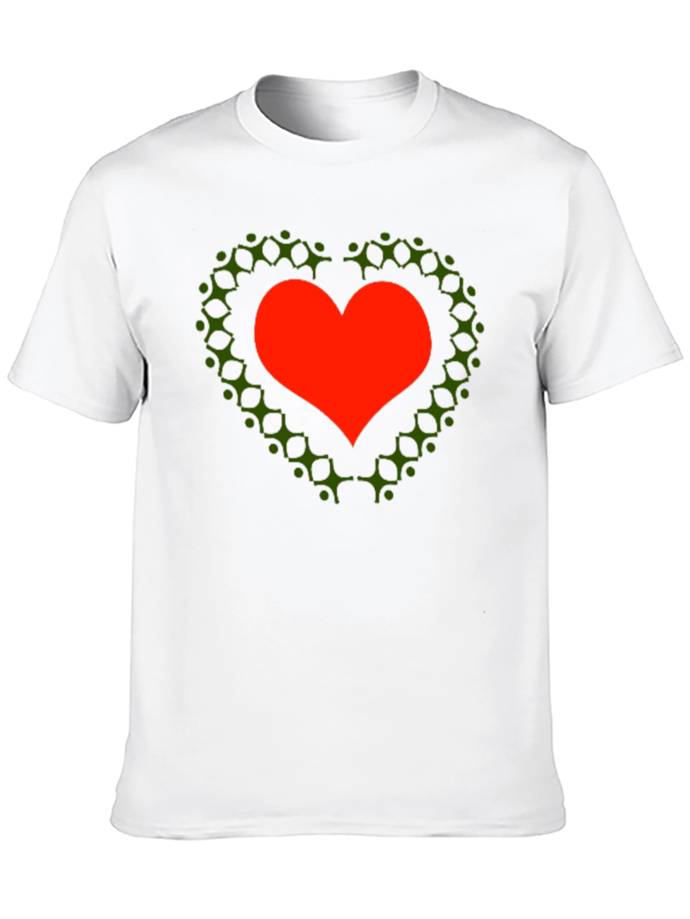 Heart of People T-Shirt - Black Cotton Crew Neck