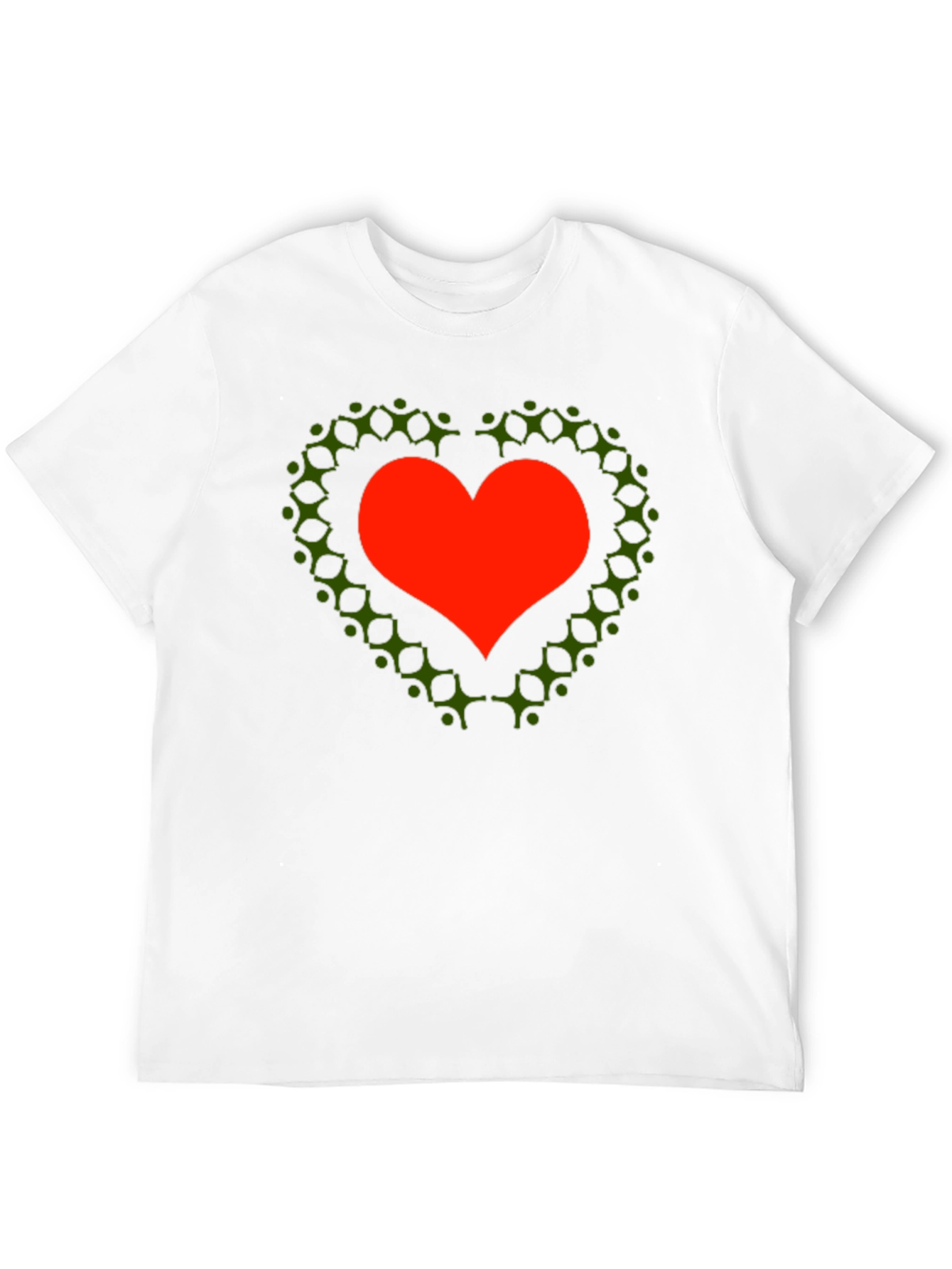 Heart of People T-Shirt - Black Cotton Crew Neck