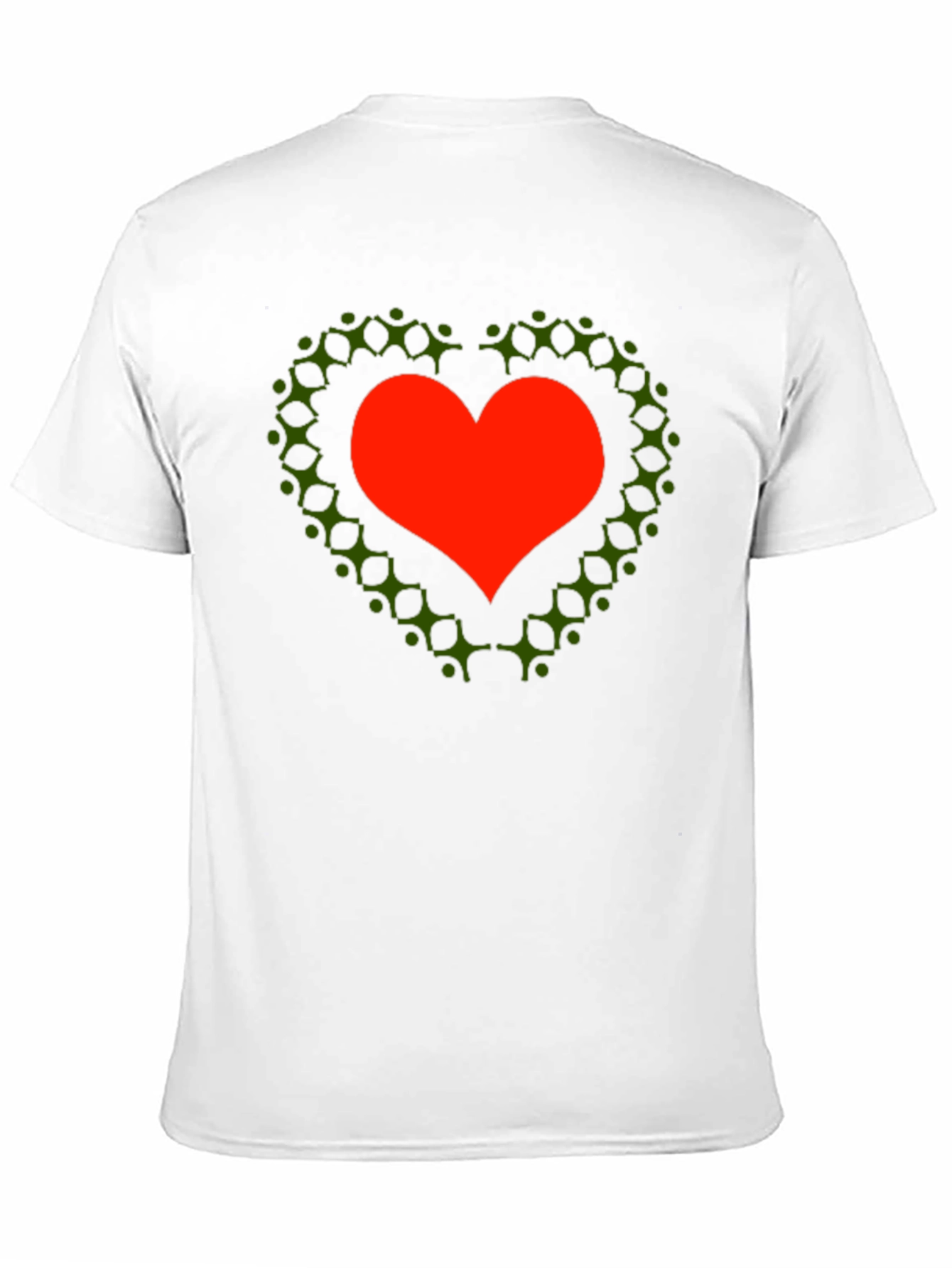 Heart of People T-Shirt - Black Cotton Crew Neck