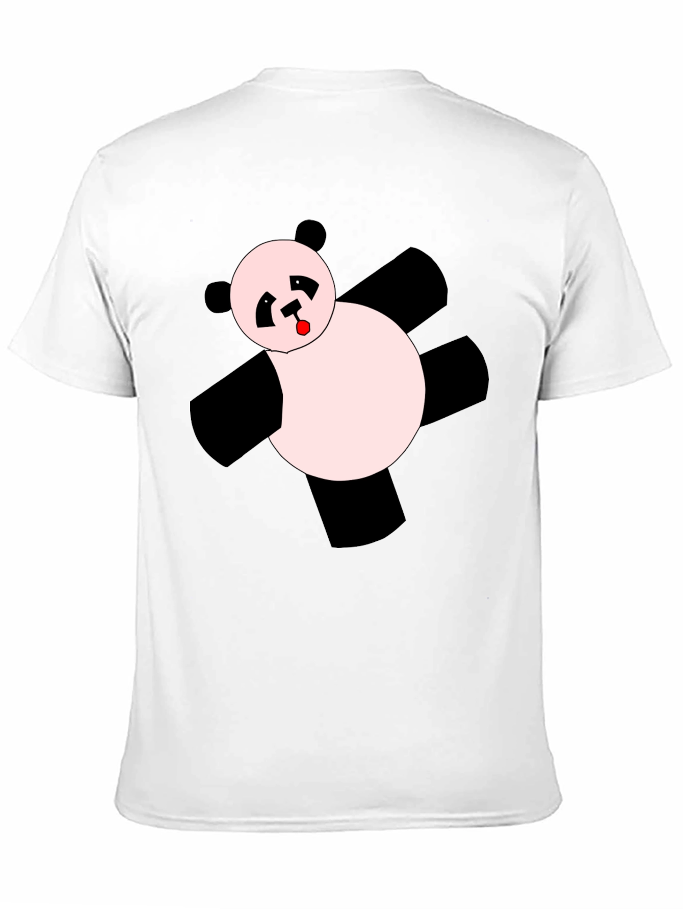 Funny Panda Graphic T-Shirt - Black Crew Neck Tee