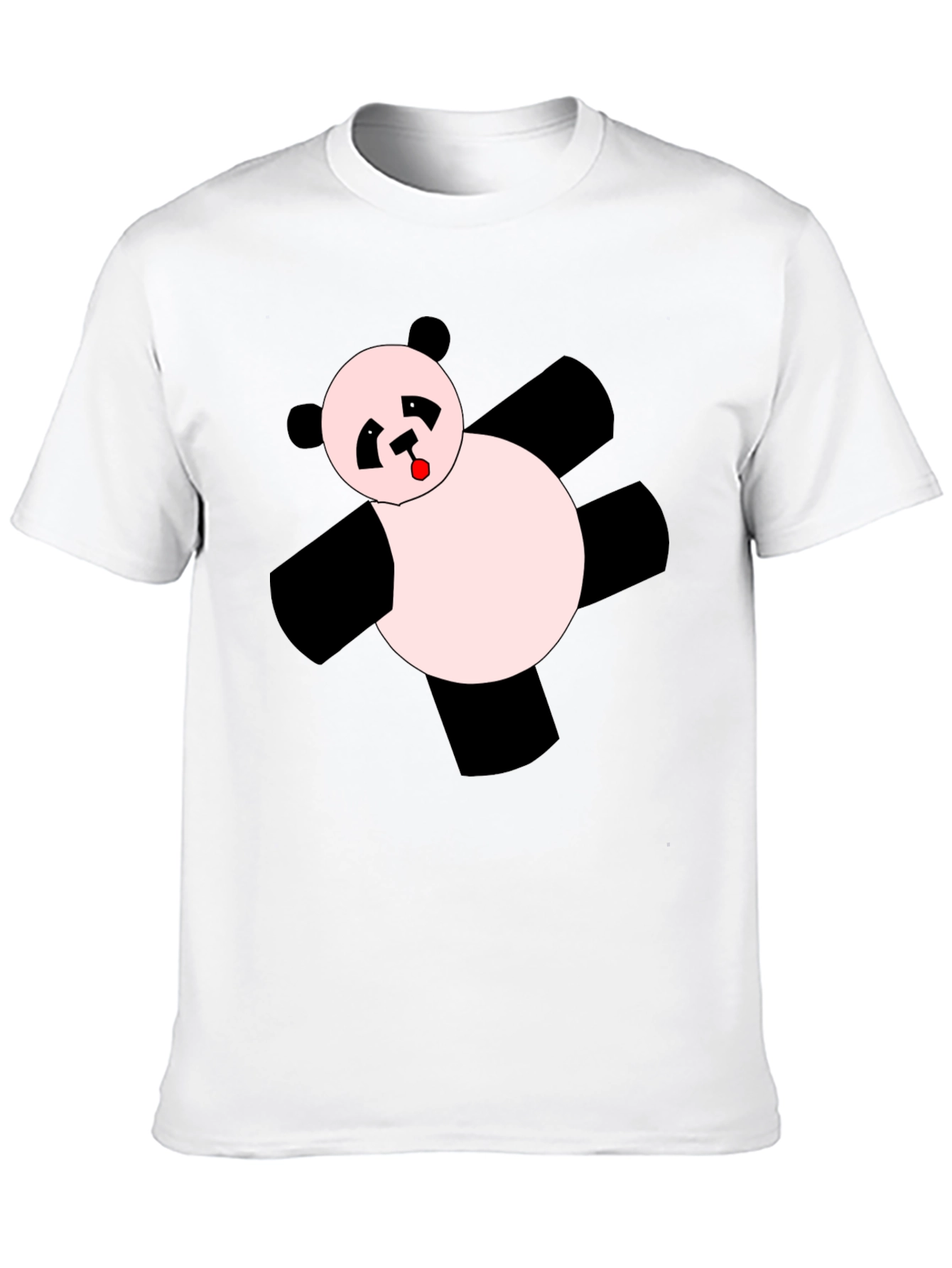 Funny Panda Graphic T-Shirt - Black Crew Neck Tee