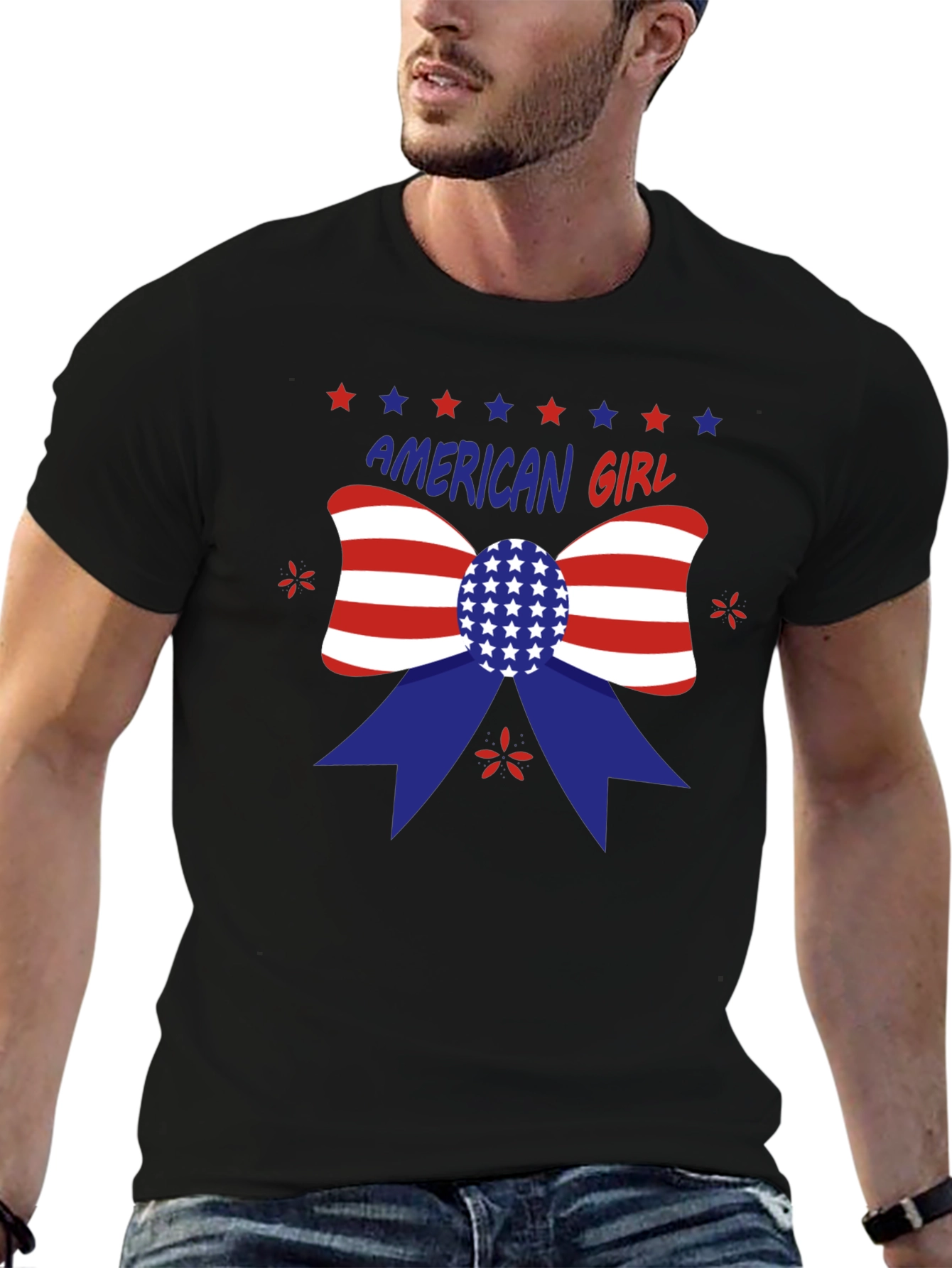 American Girl Patriotic Bow T-Shirt