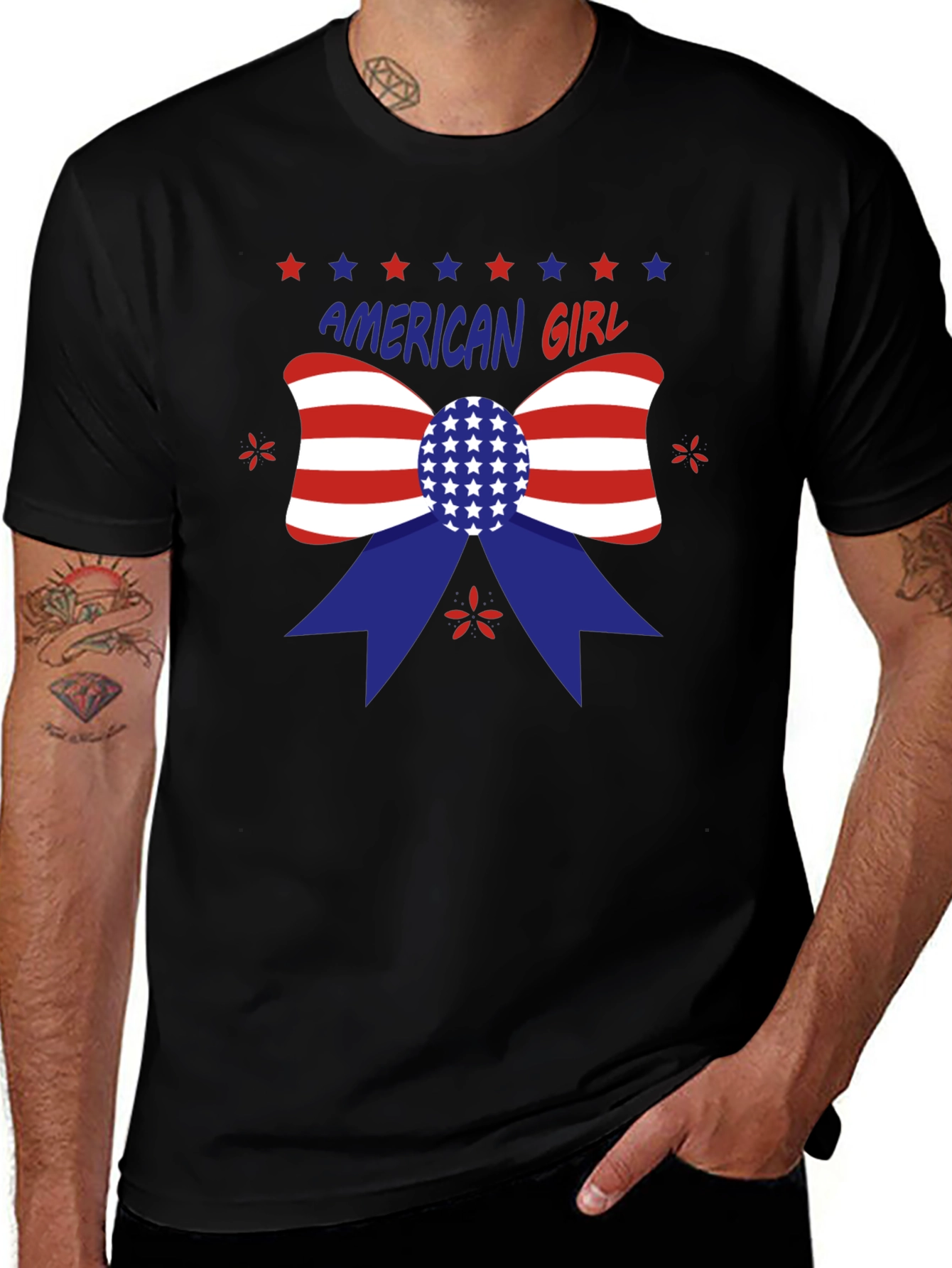 American Girl Patriotic Bow T-Shirt