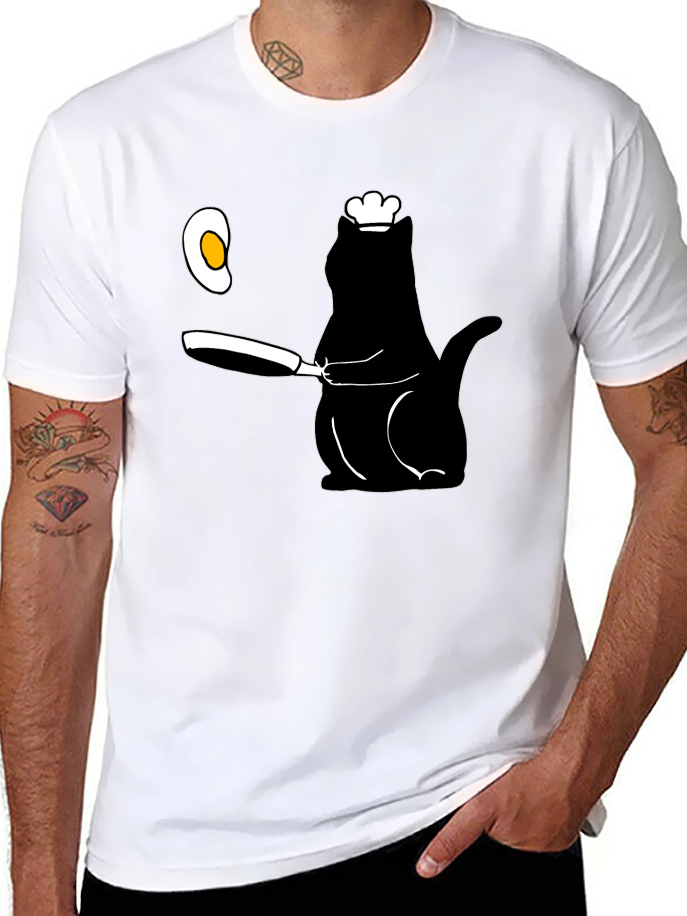 Chef Cat T-Shirt - Cooking Cat Design