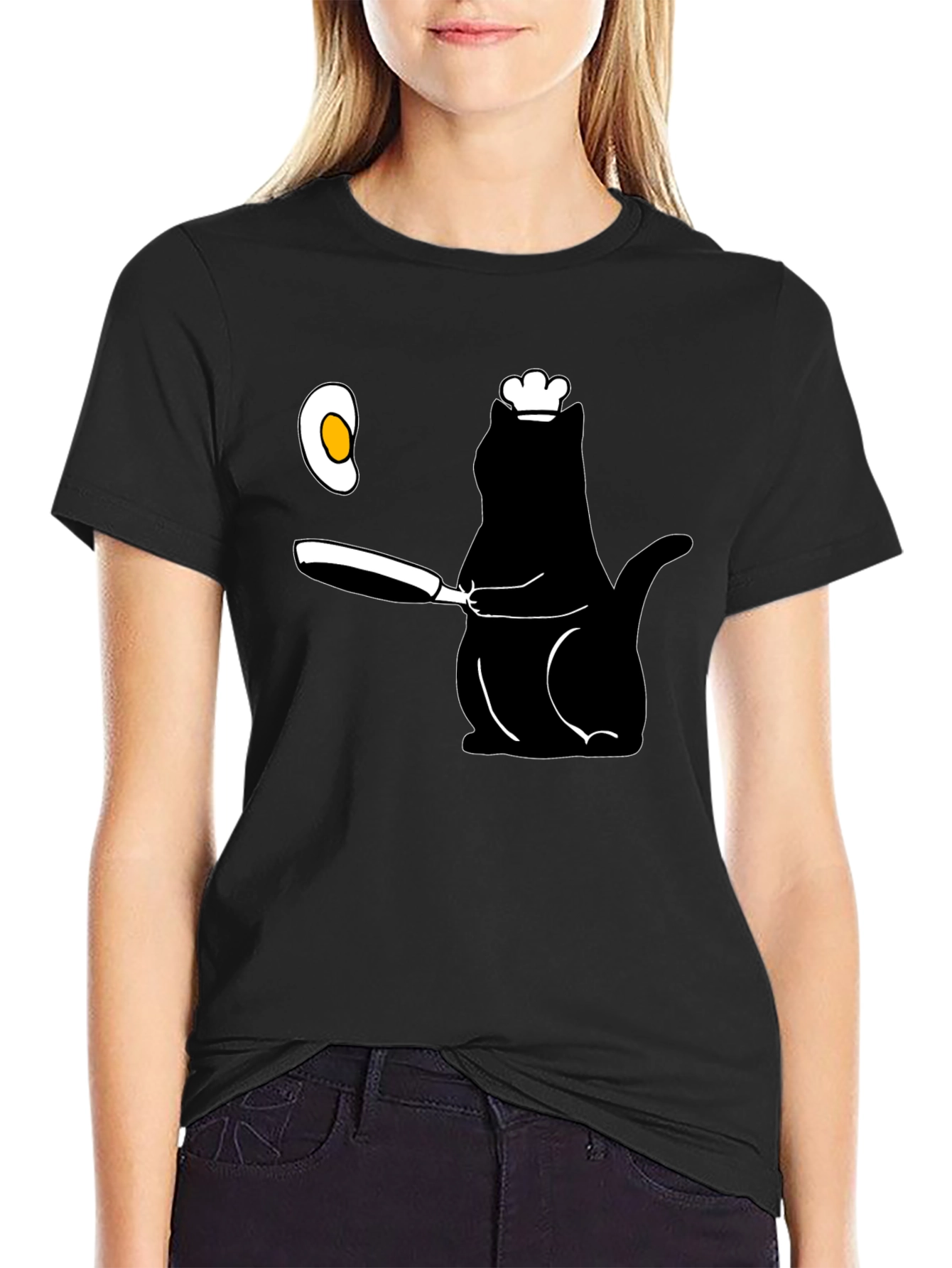 Chef Cat T-Shirt - Cooking Cat Design