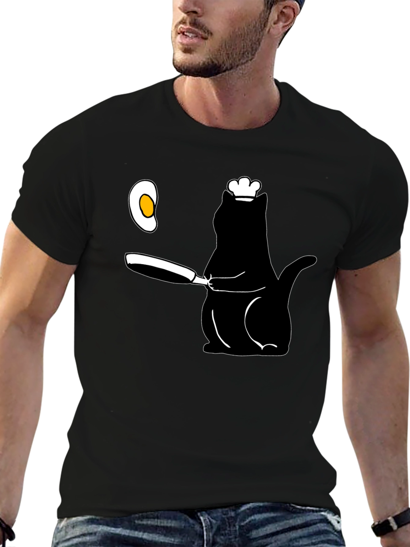 Chef Cat T-Shirt - Cooking Cat Design