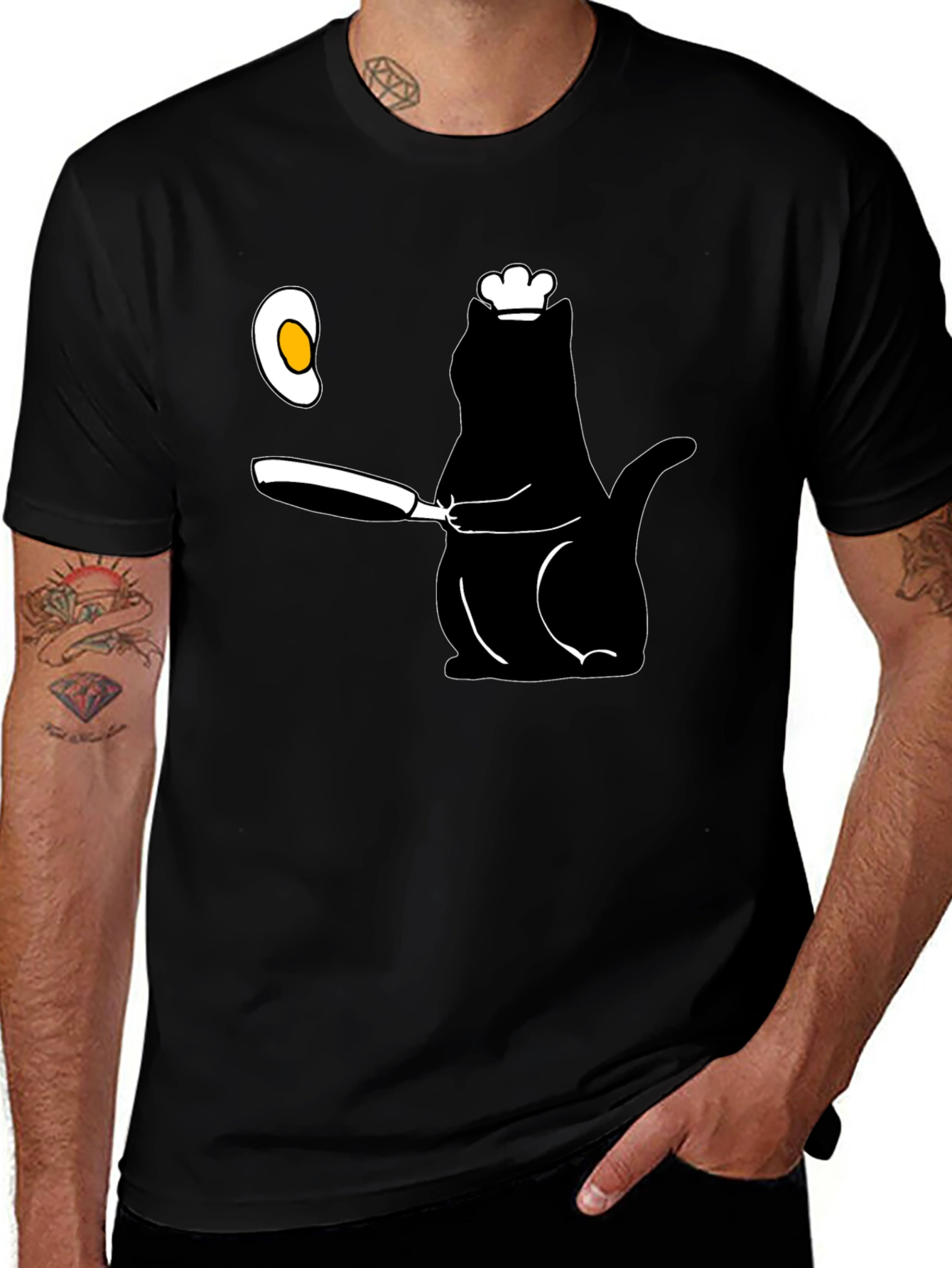 Chef Cat T-Shirt - Cooking Cat Design