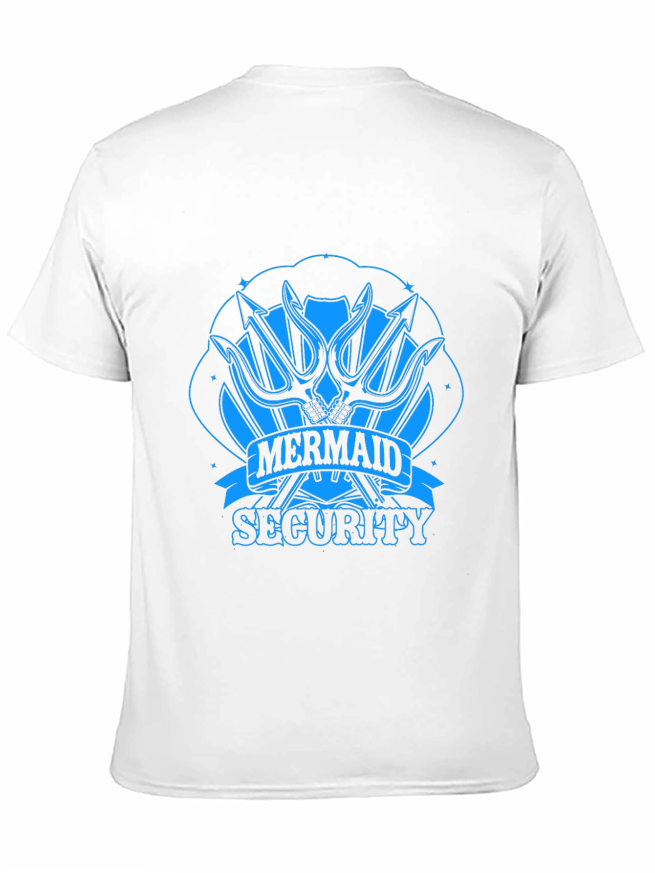 Mermaid Security Graphic T-Shirt - Black