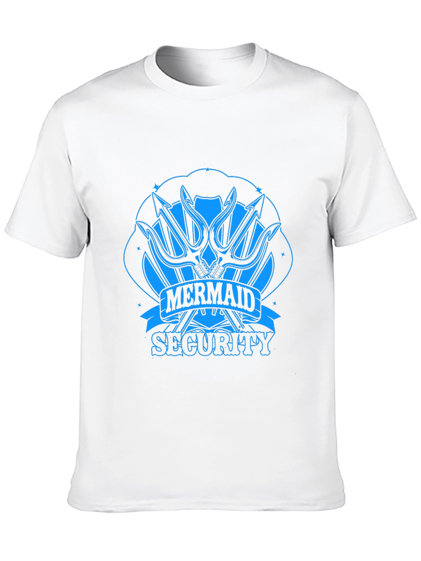 Mermaid Security Graphic T-Shirt - Black