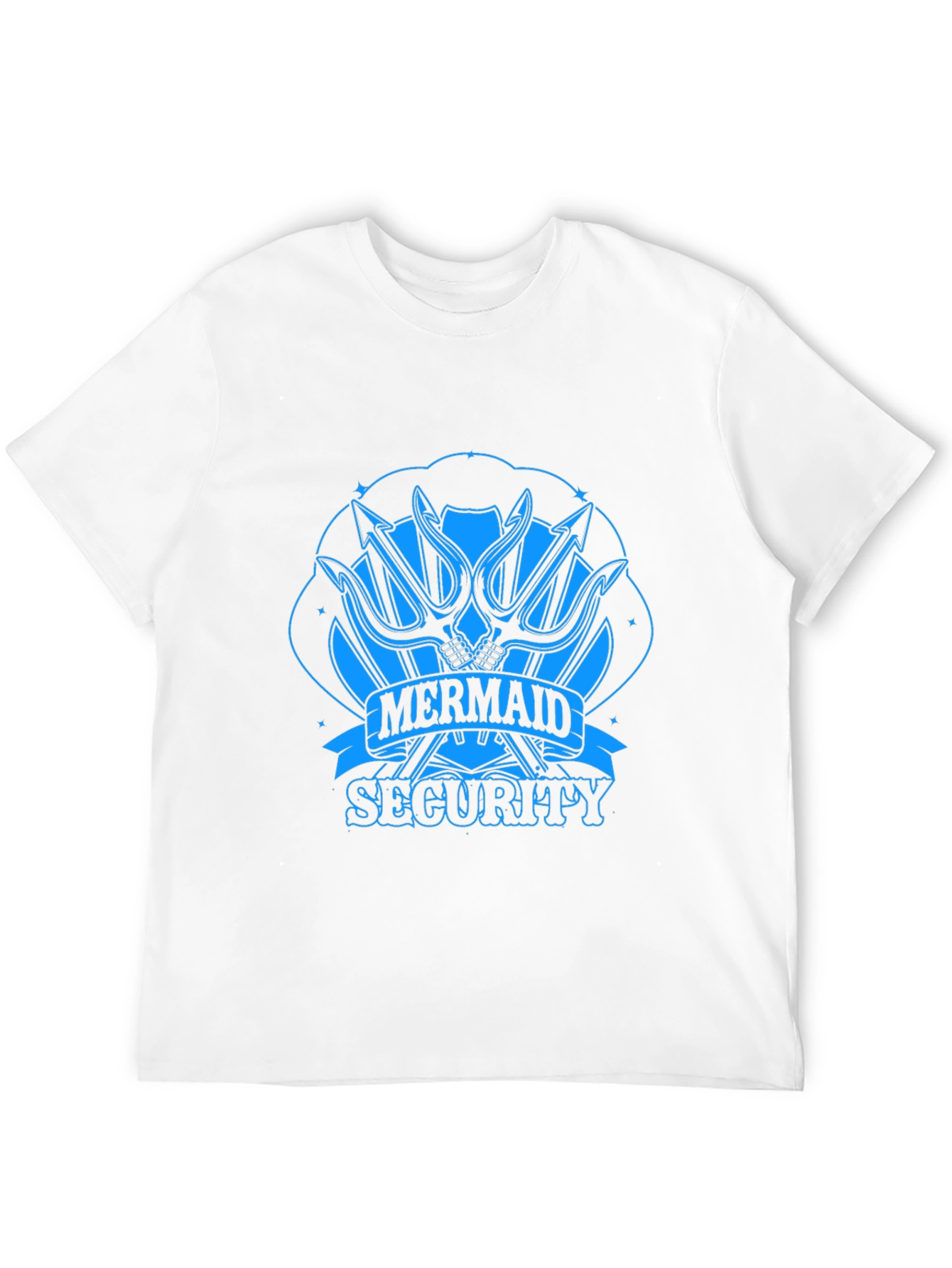 Mermaid Security Graphic T-Shirt - Black
