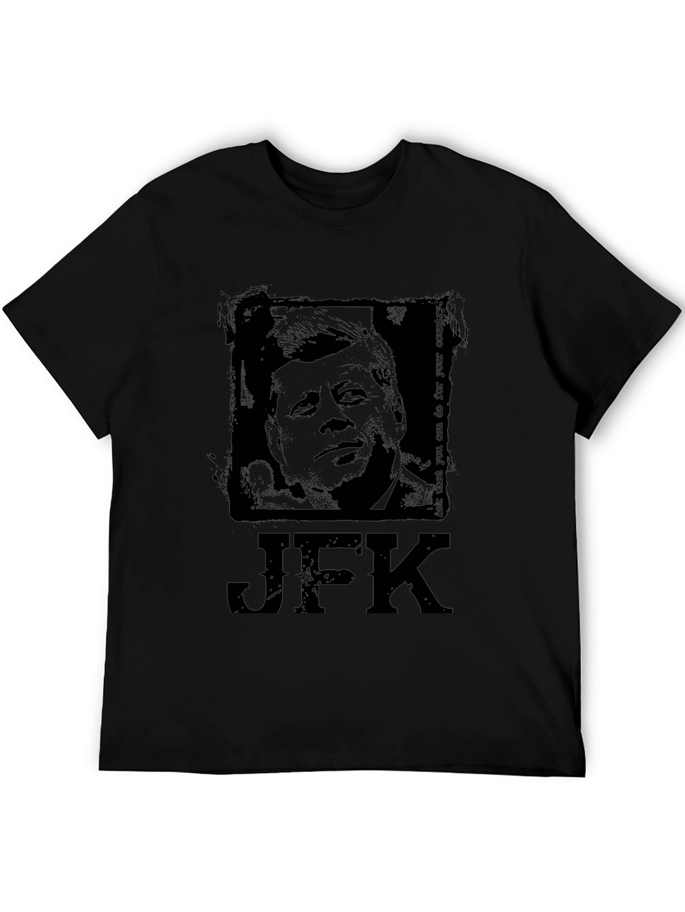 JFK Graphic Print Black T-Shirt