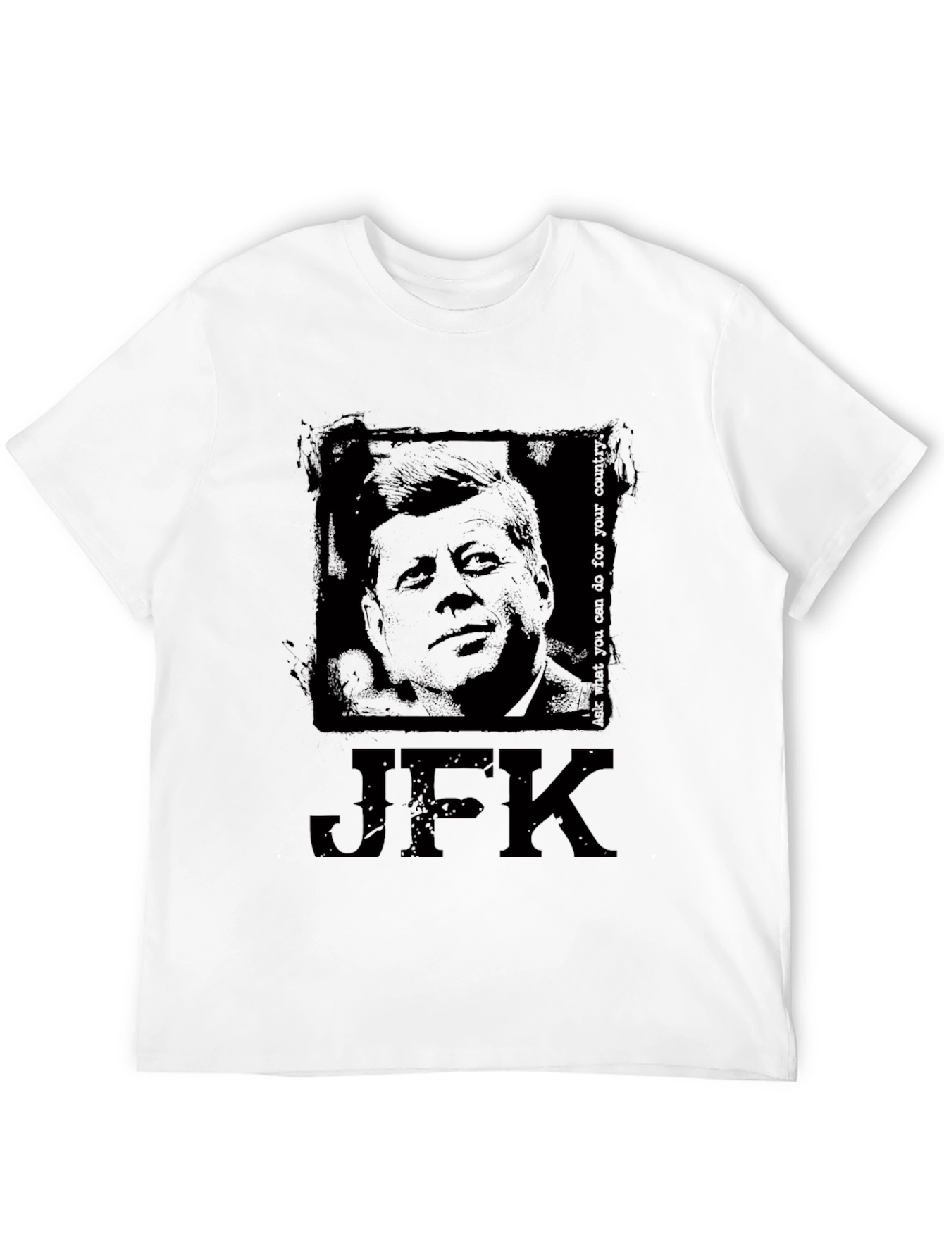 JFK Graphic Print Black T-Shirt