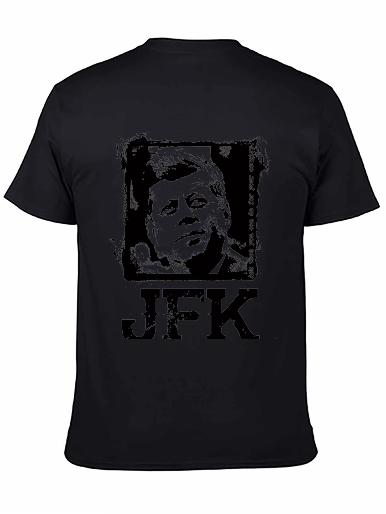JFK Graphic Print Black T-Shirt