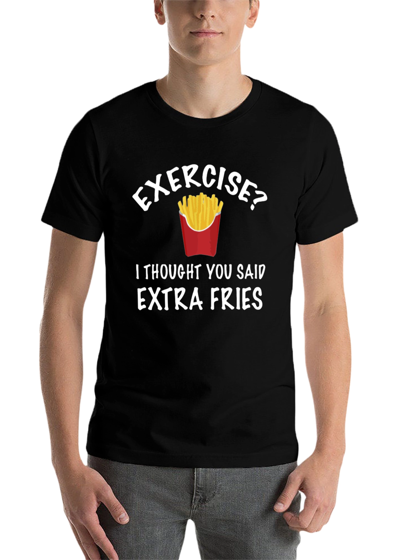 Funny Extra Fries Graphic T-Shirt