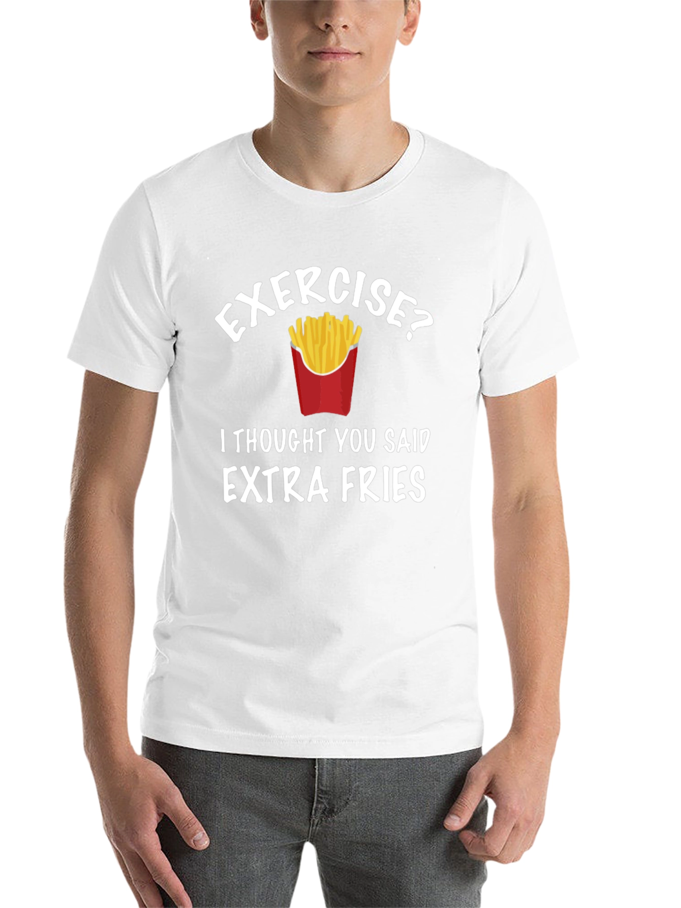 Funny Extra Fries Graphic T-Shirt