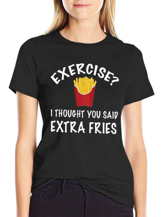 Funny Extra Fries Graphic T-Shirt