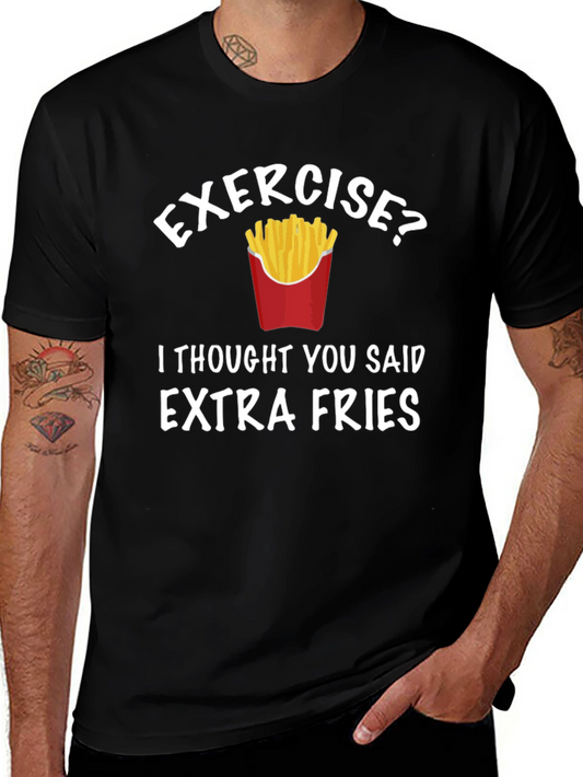 Funny Extra Fries Graphic T-Shirt