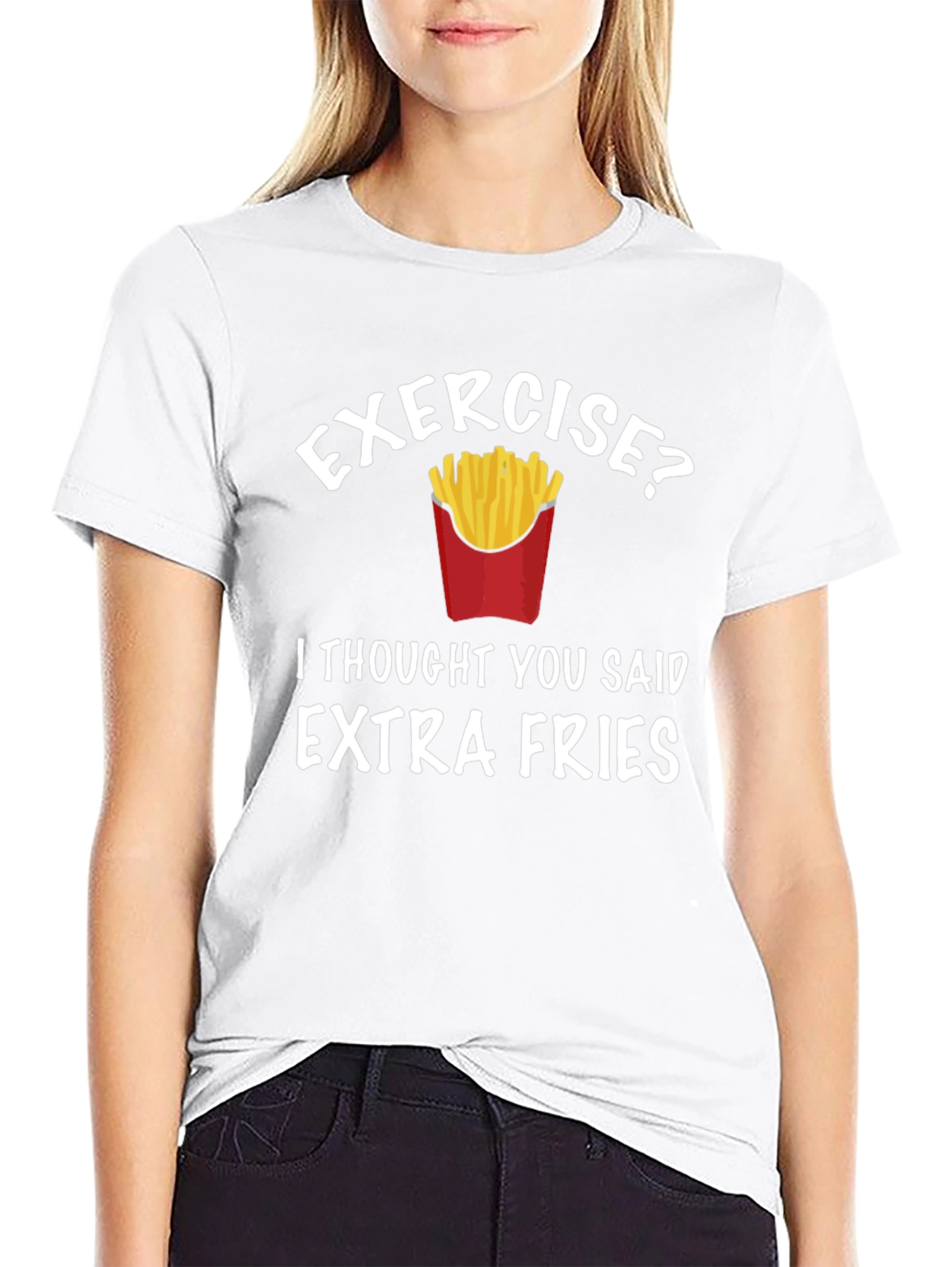 Funny Extra Fries Graphic T-Shirt