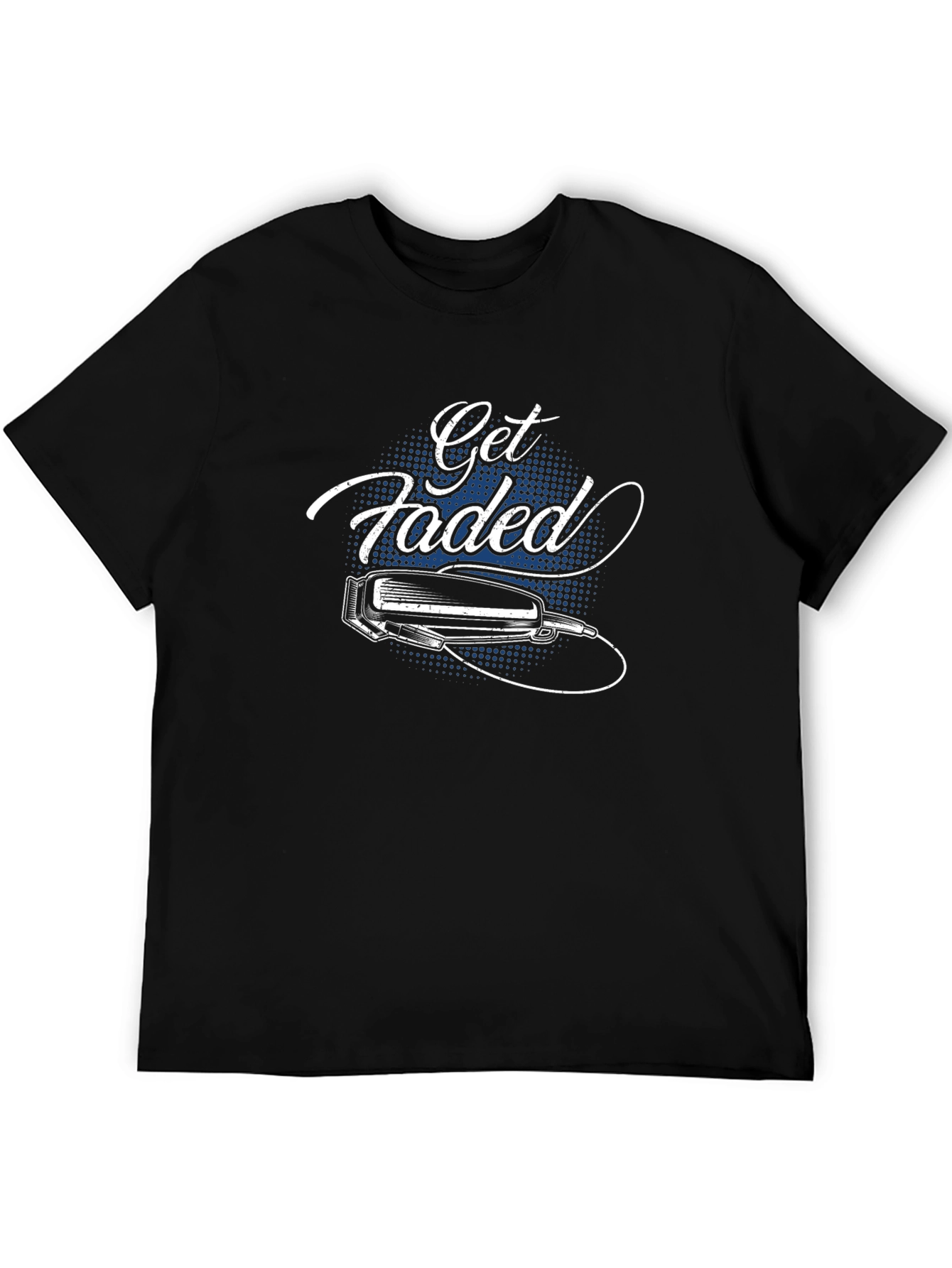 Get Faded Barber Tee - Stylish Black T-Shirt