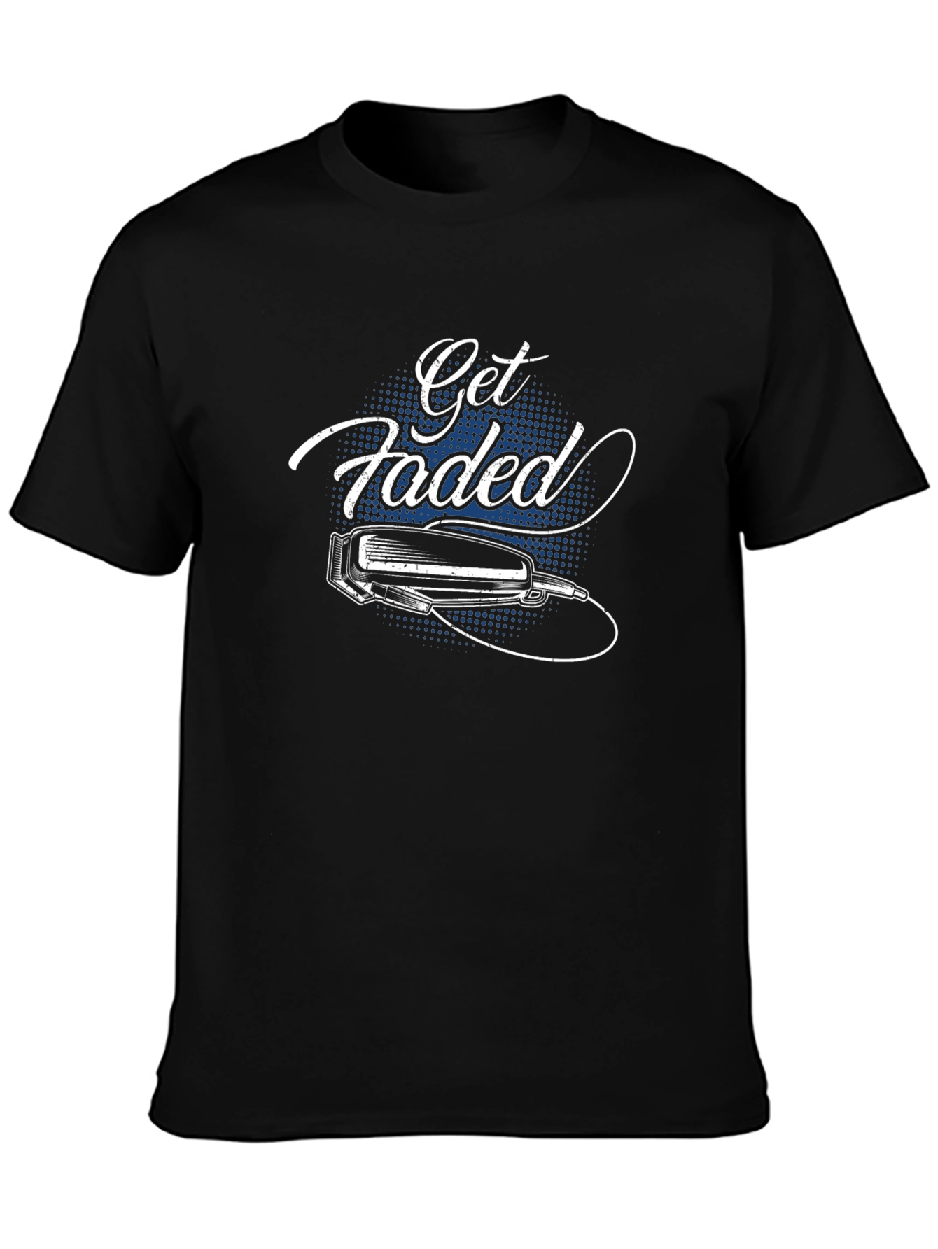 Get Faded Barber Tee - Stylish Black T-Shirt