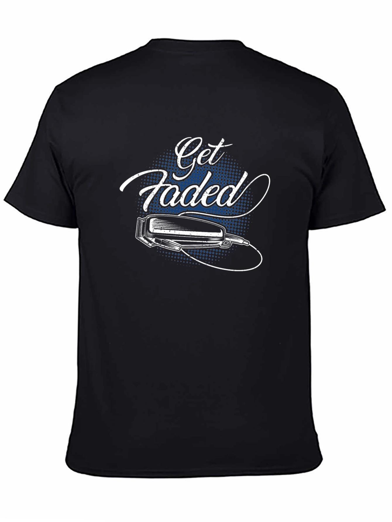 Get Faded Barber Tee - Stylish Black T-Shirt