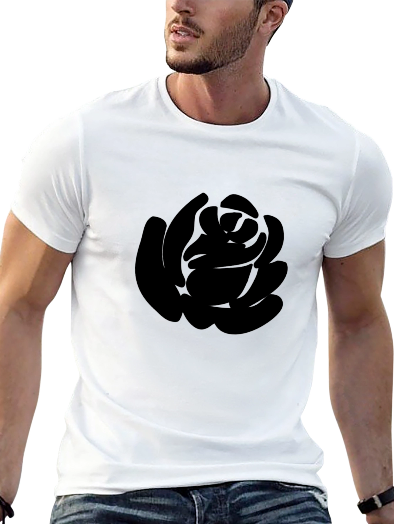 Black Rose Graphic T-Shirt - Stylish Mens Tee