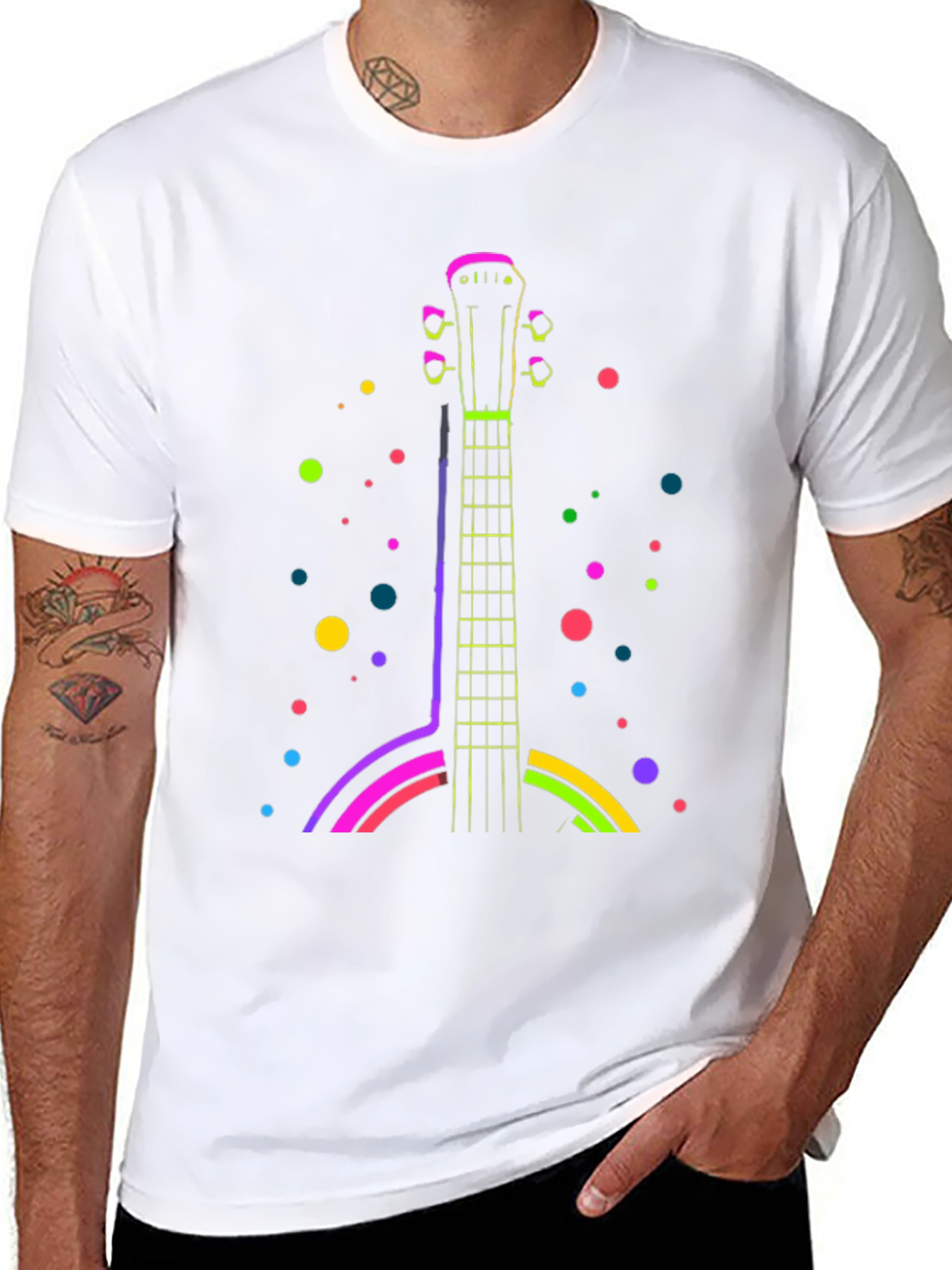 Neon Guitar T-Shirt - Funky Music Tee