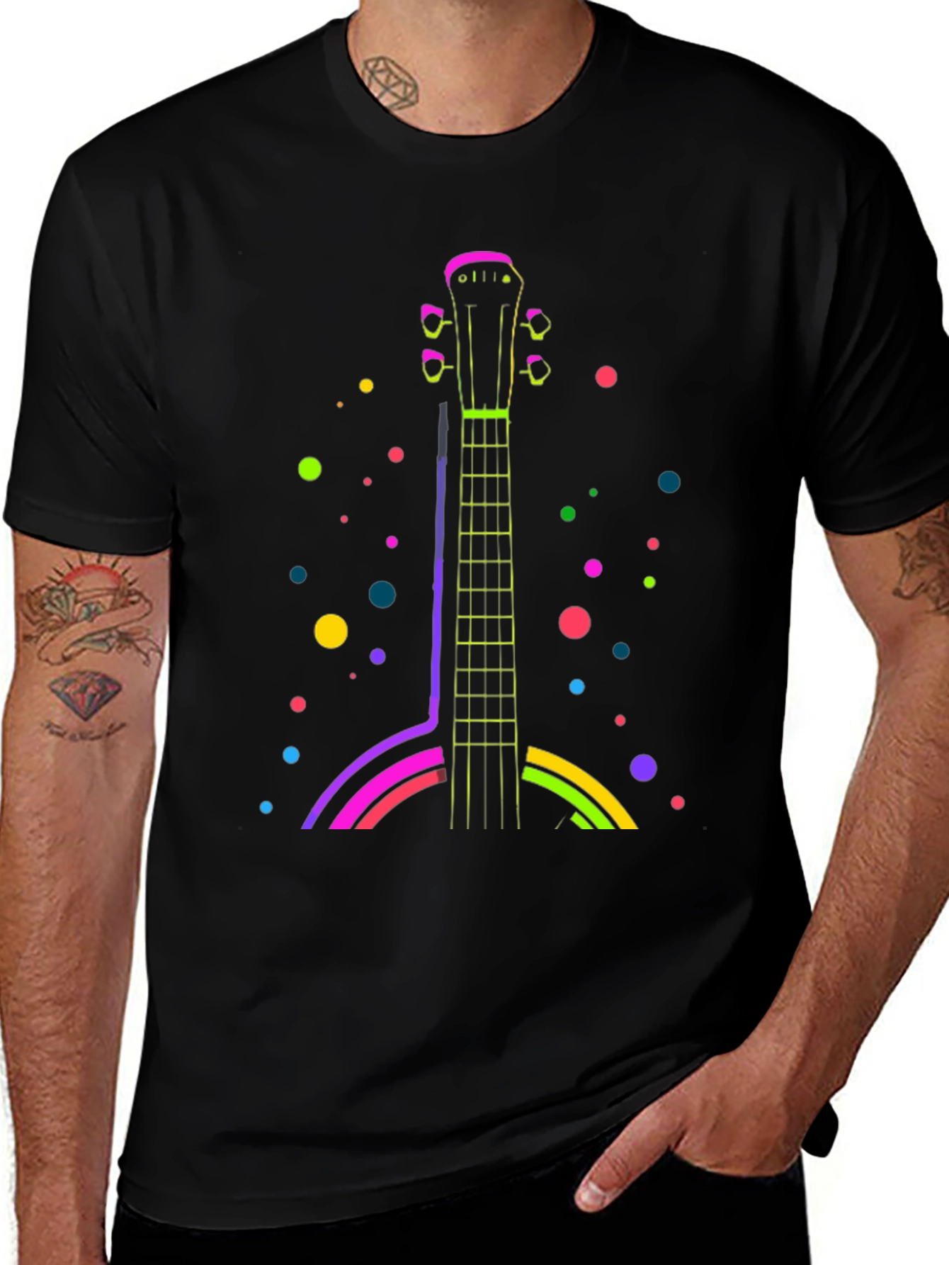 Neon Guitar T-Shirt - Funky Music Tee