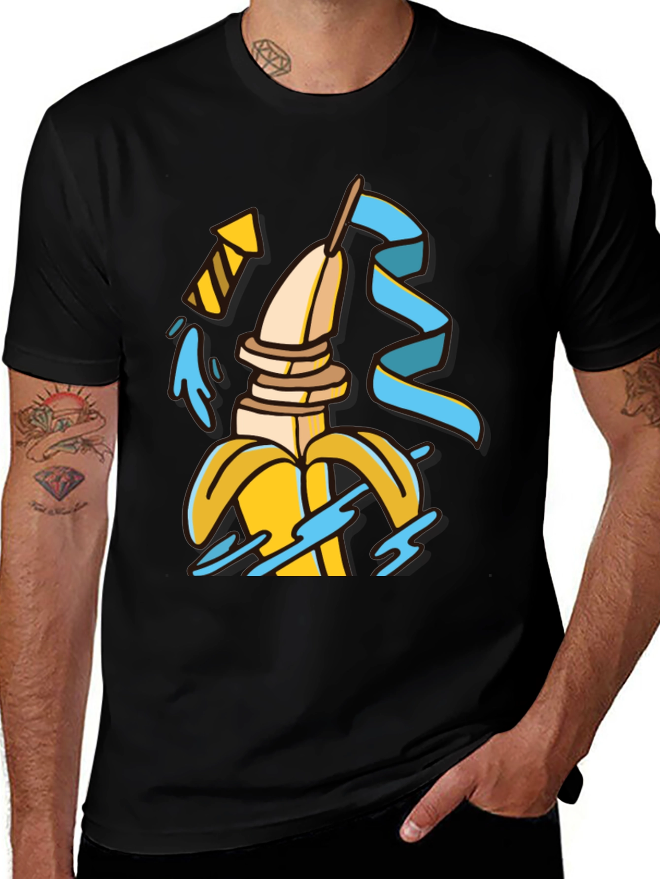 Banana Slices T-Shirt - Quirky Fruit Tee