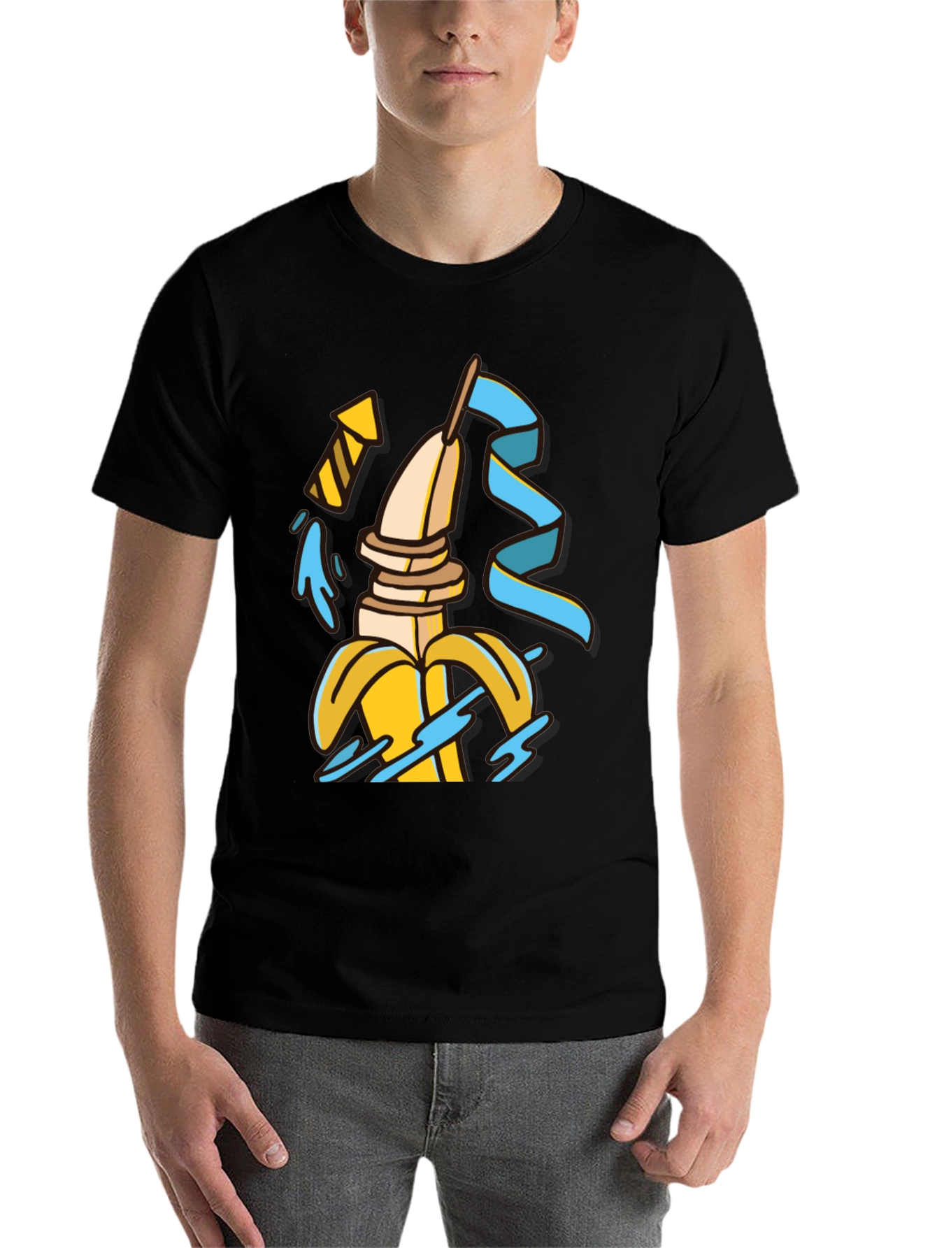 Banana Slices T-Shirt - Quirky Fruit Tee