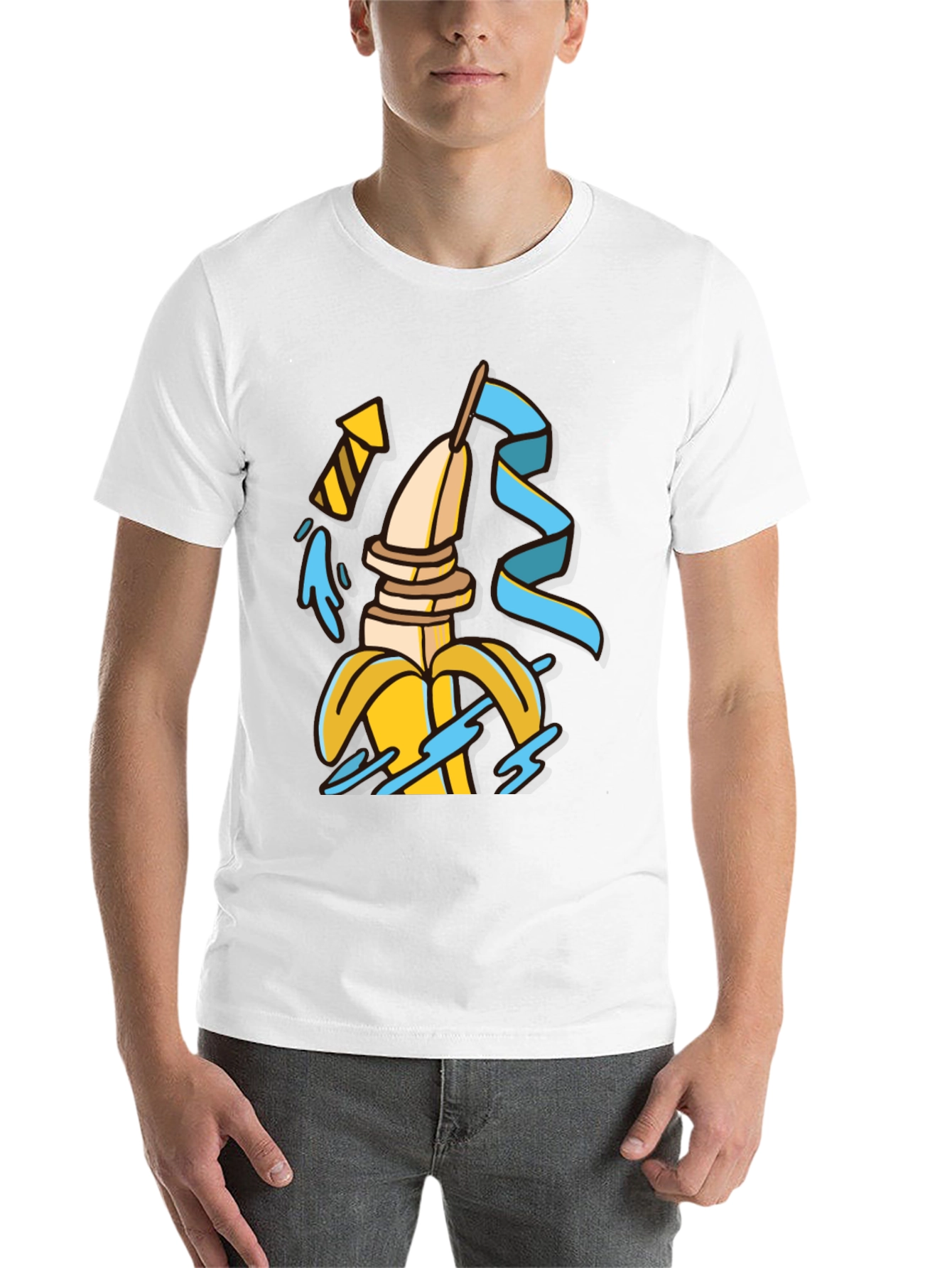 Banana Slices T-Shirt - Quirky Fruit Tee