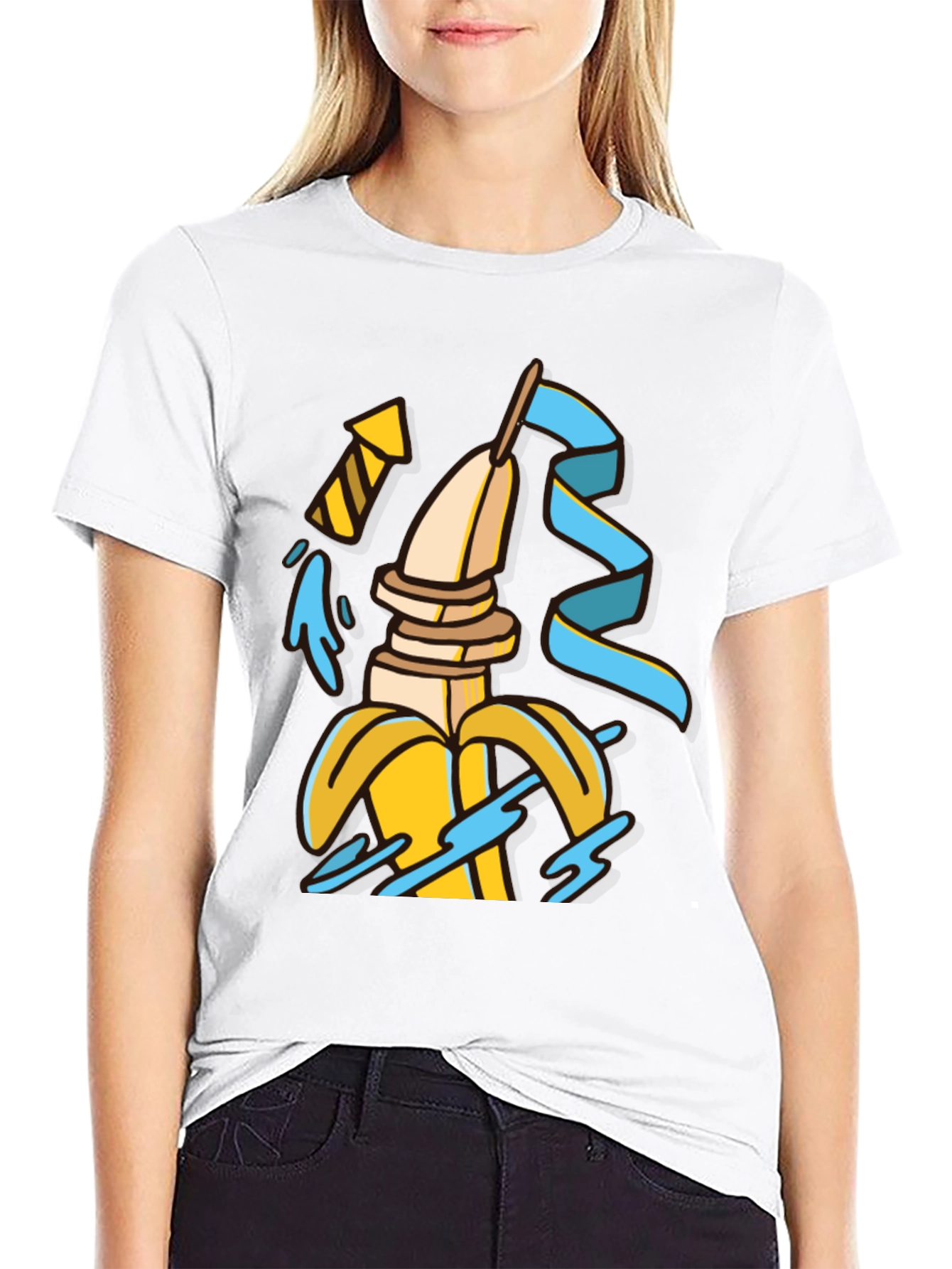 Banana Slices T-Shirt - Quirky Fruit Tee