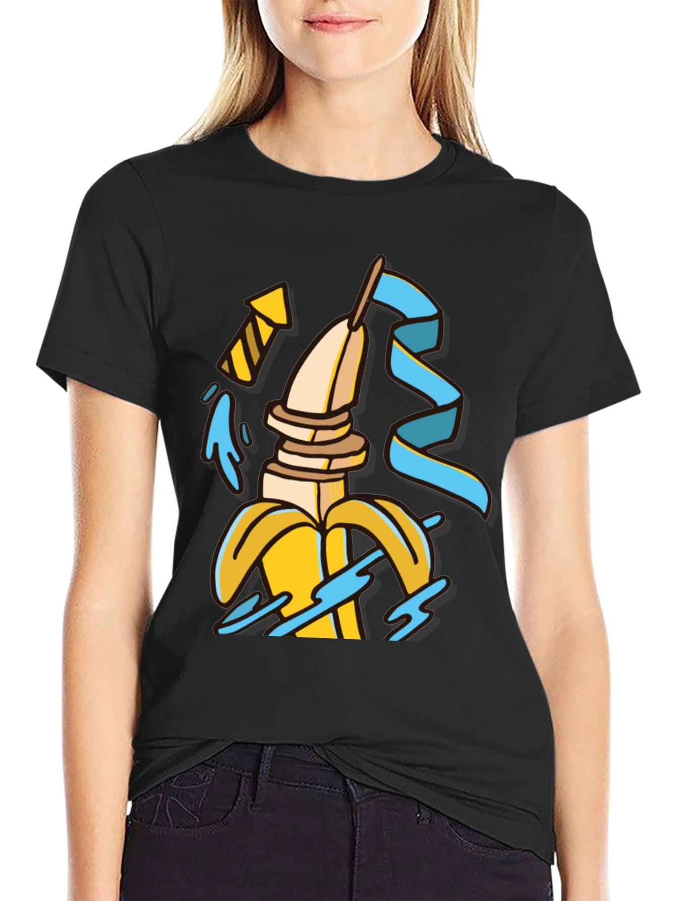 Banana Slices T-Shirt - Quirky Fruit Tee