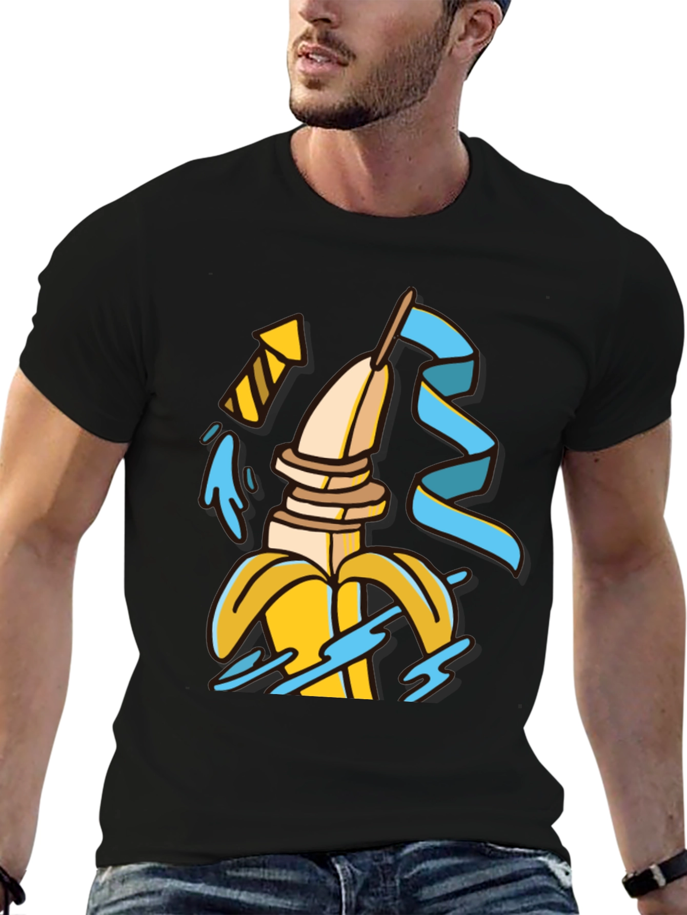 Banana Slices T-Shirt - Quirky Fruit Tee