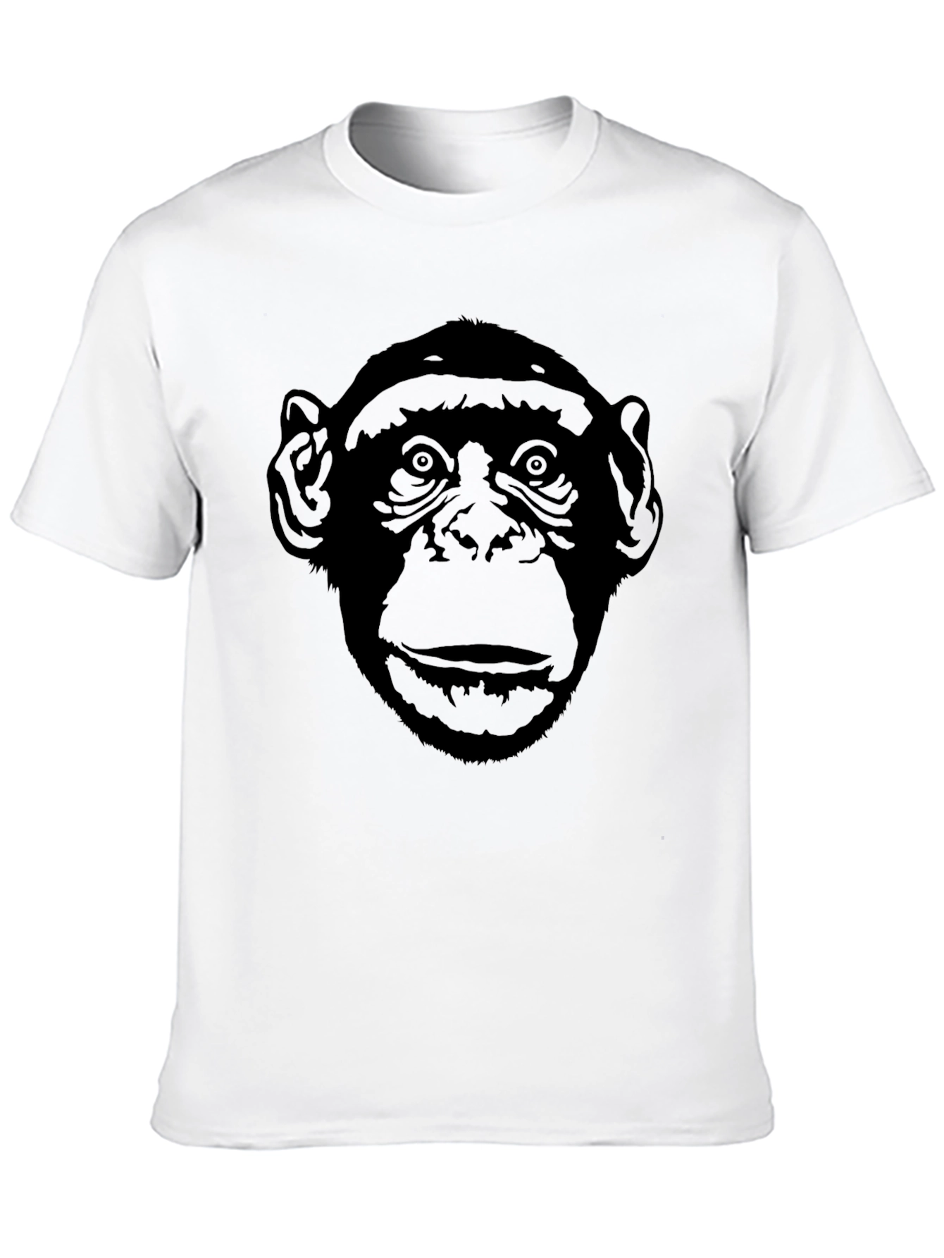 Chimpanzee Face Graphic T-Shirt - Mens Black Tee