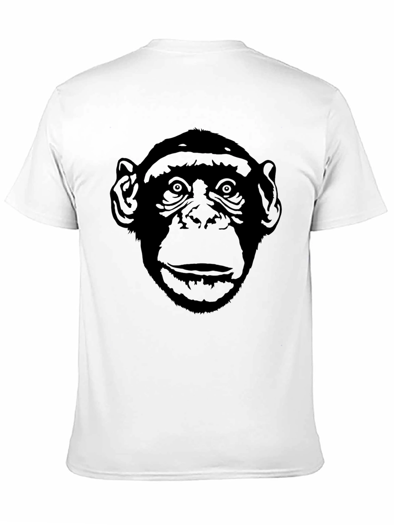 Chimpanzee Face Graphic T-Shirt - Mens Black Tee