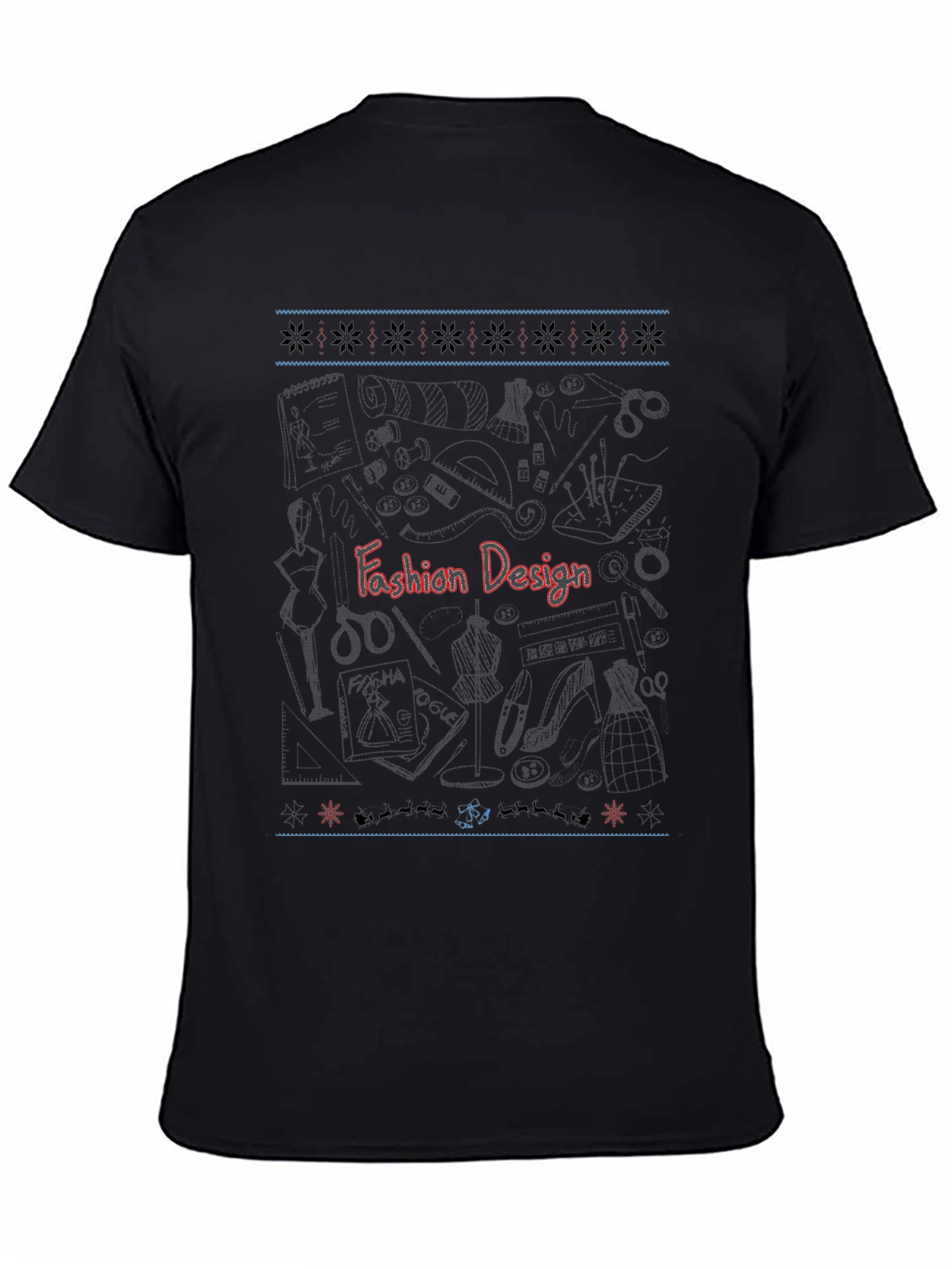 Fashion Design Black T-Shirt