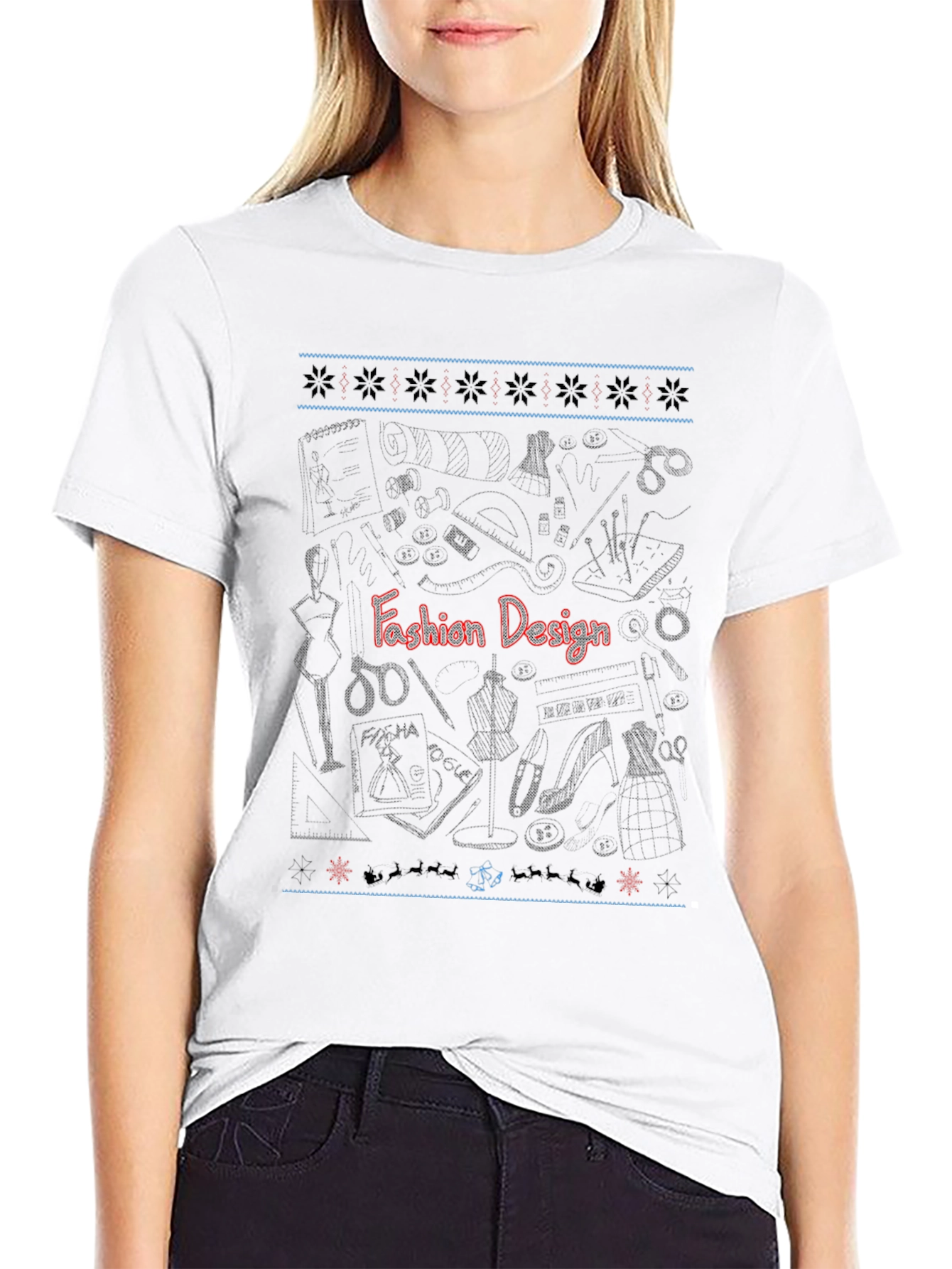 Fashion Design Black T-Shirt