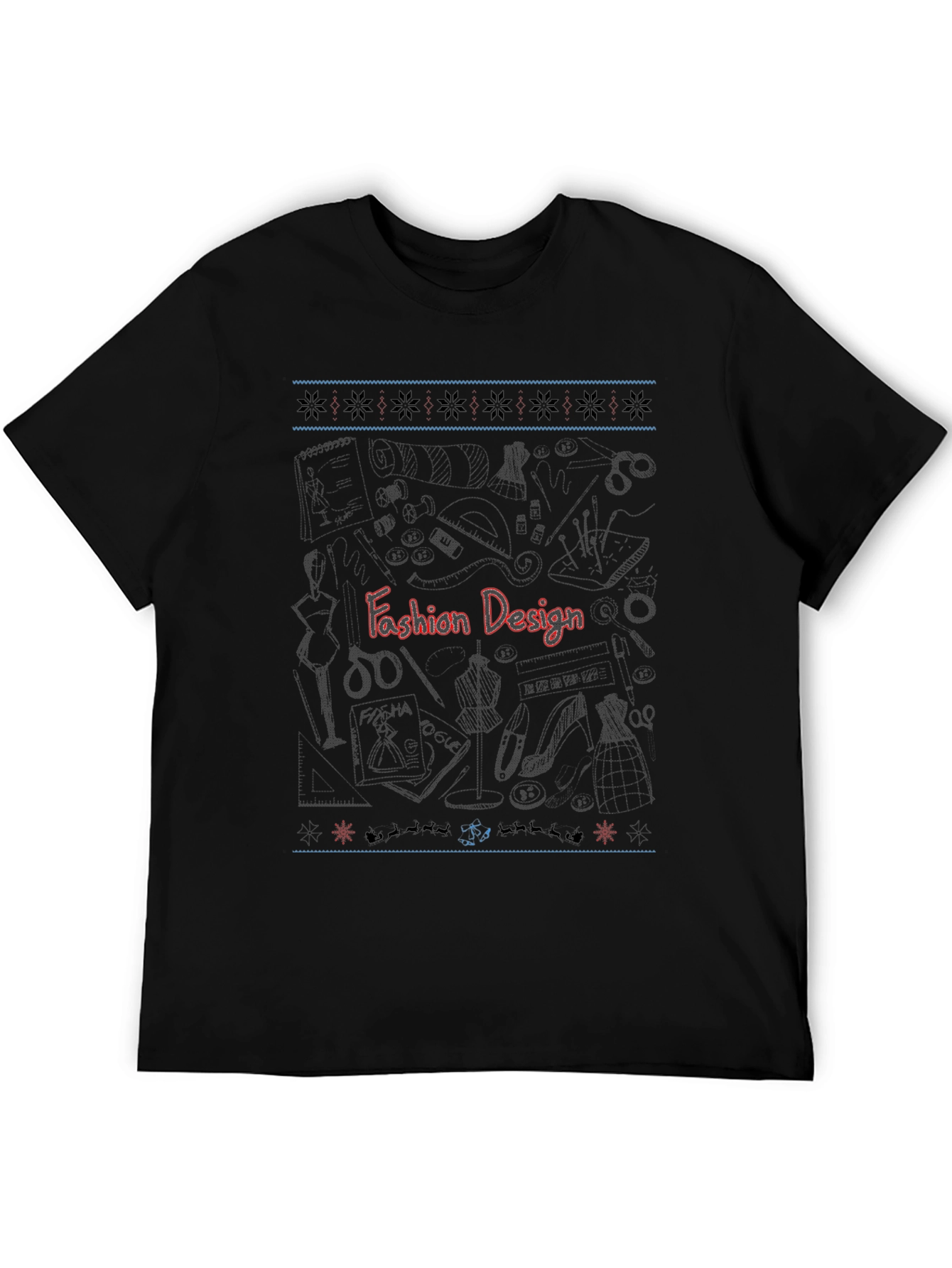 Fashion Design Black T-Shirt