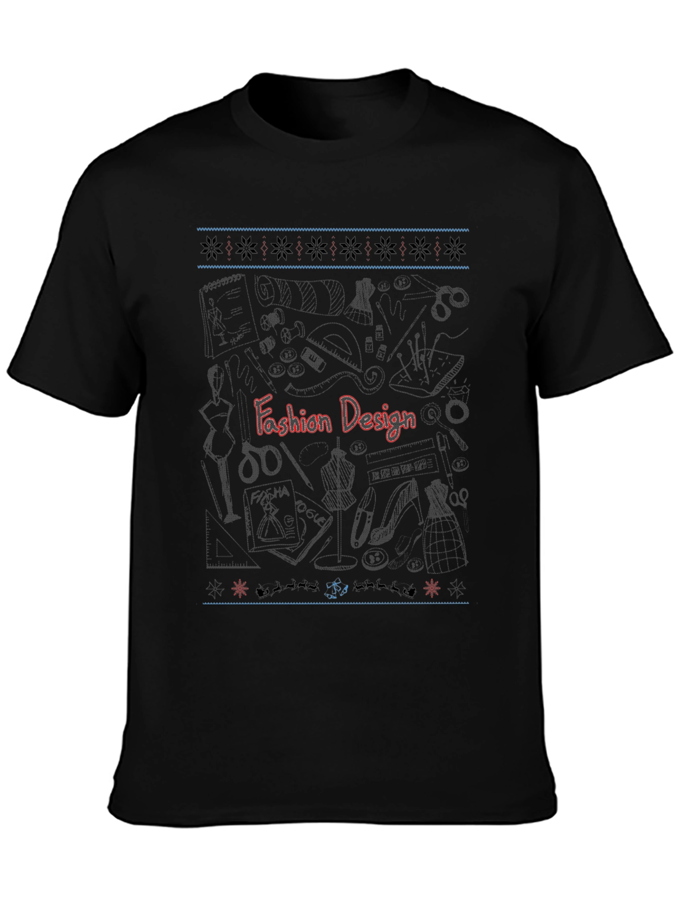 Fashion Design Black T-Shirt