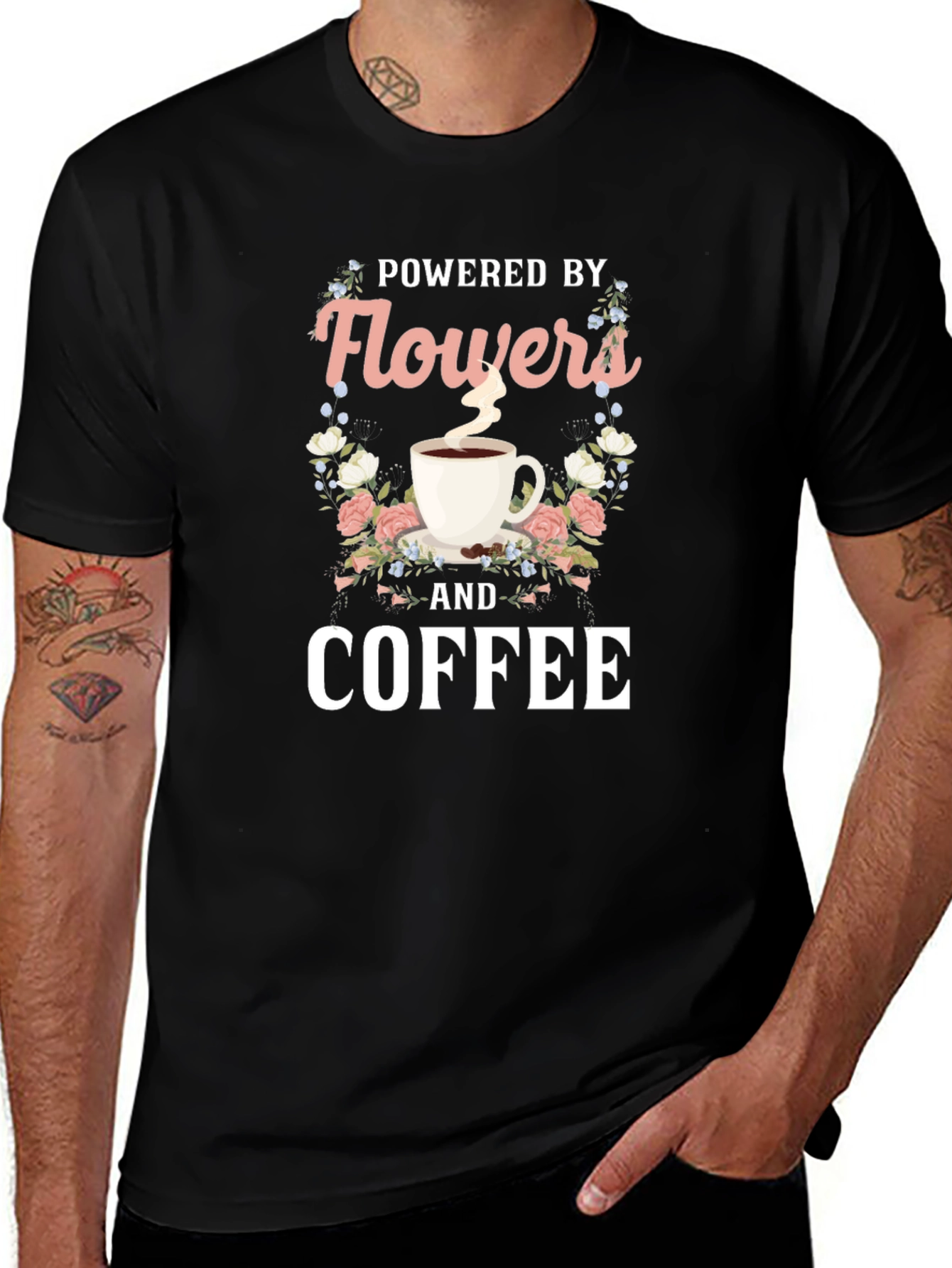 Powered by Flowers and Coffee T-Shirt