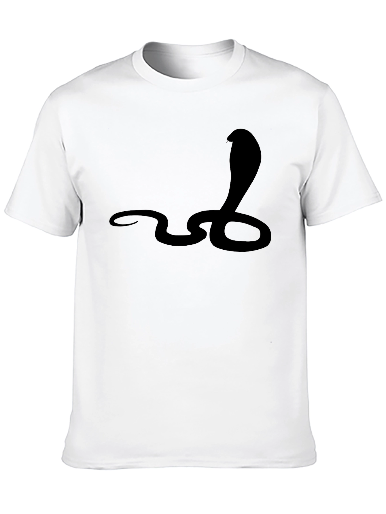 Black Cobra Graphic Tee - Mens Casual T-Shirt
