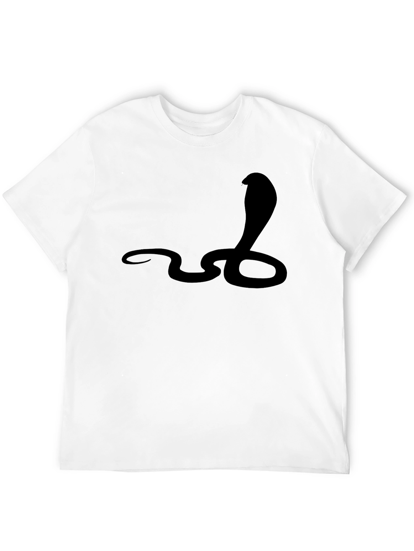 Black Cobra Graphic Tee - Mens Casual T-Shirt