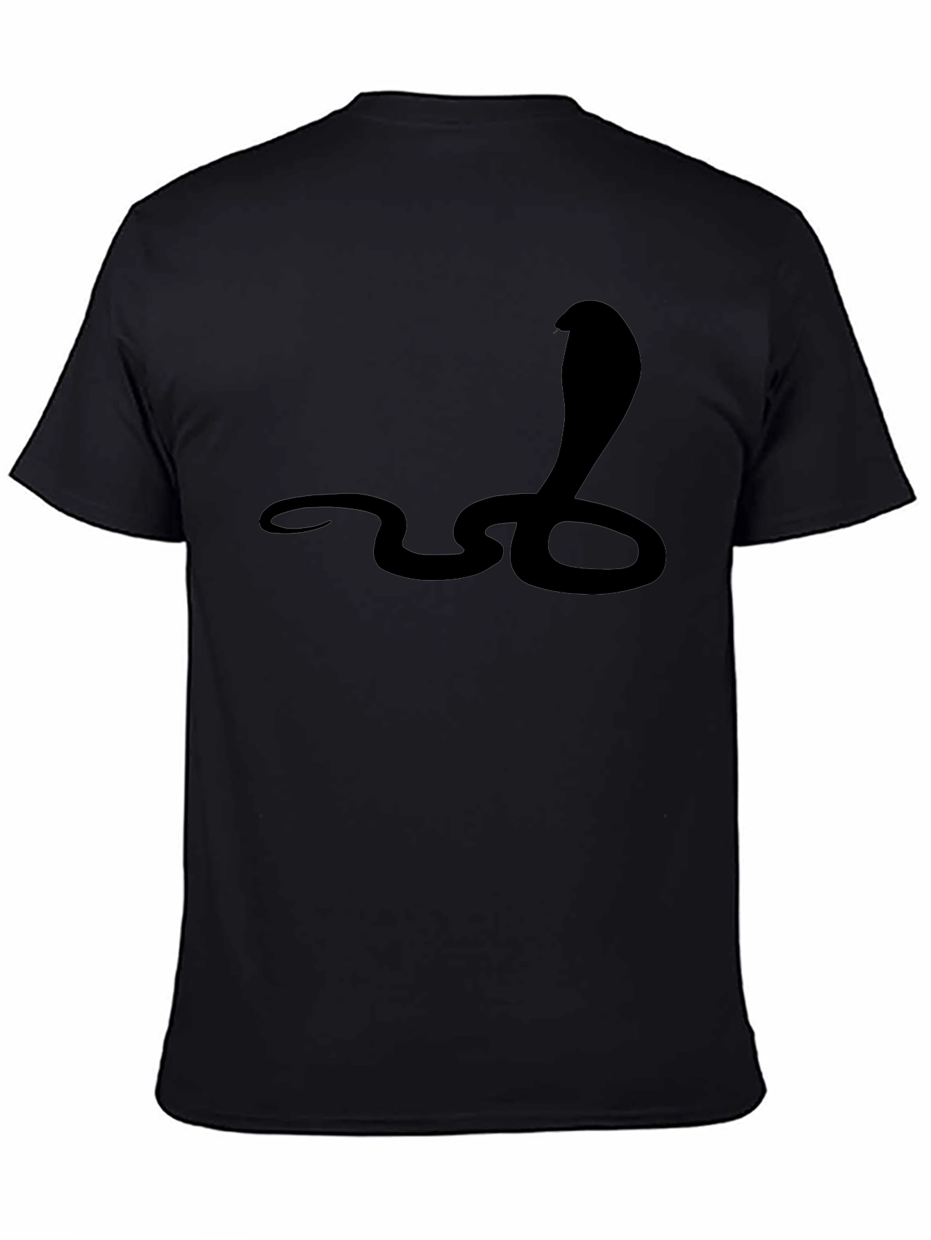 Black Cobra Graphic Tee - Mens Casual T-Shirt