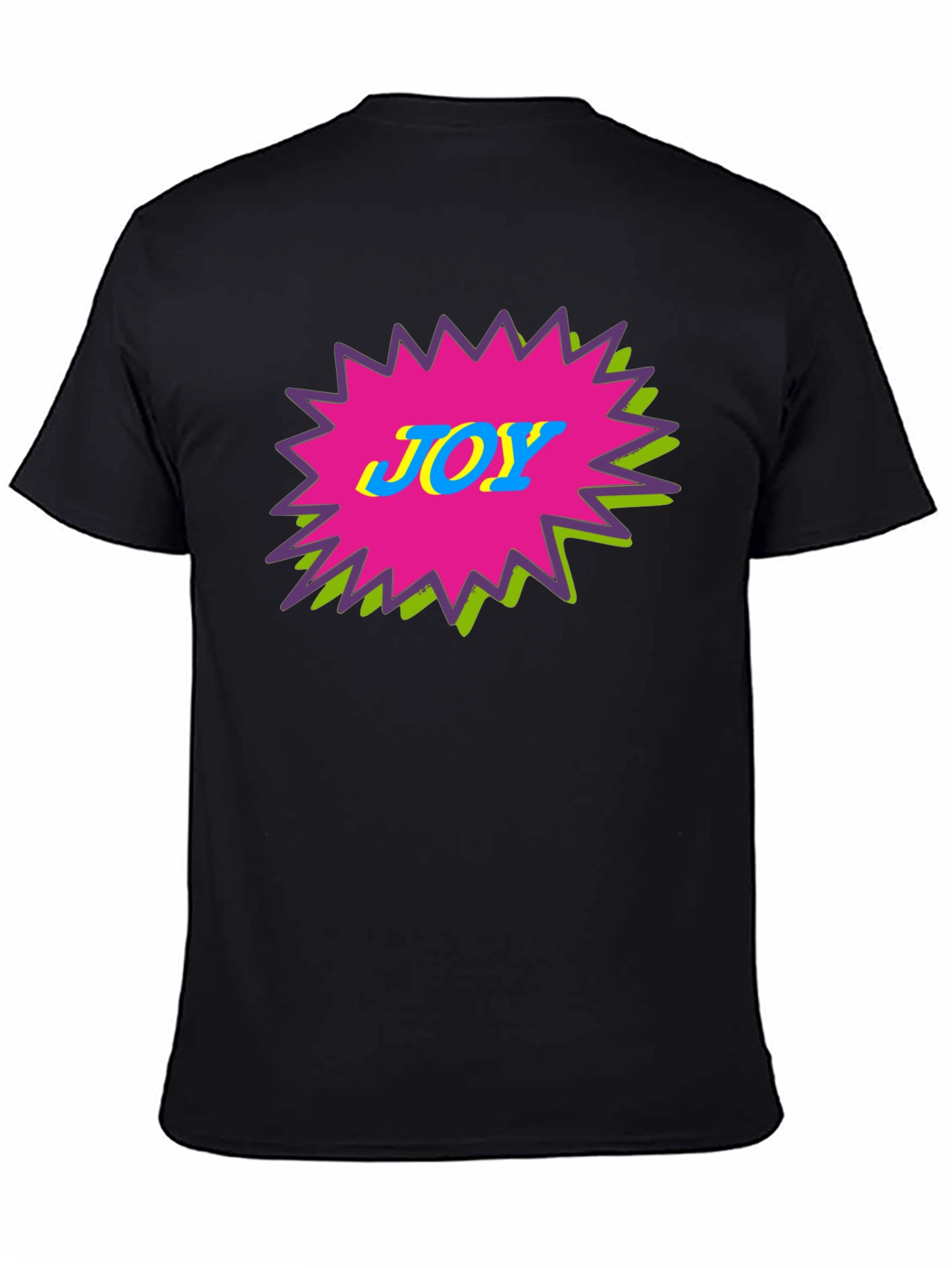 Joy Graphic Tee - Black Cotton Crewneck