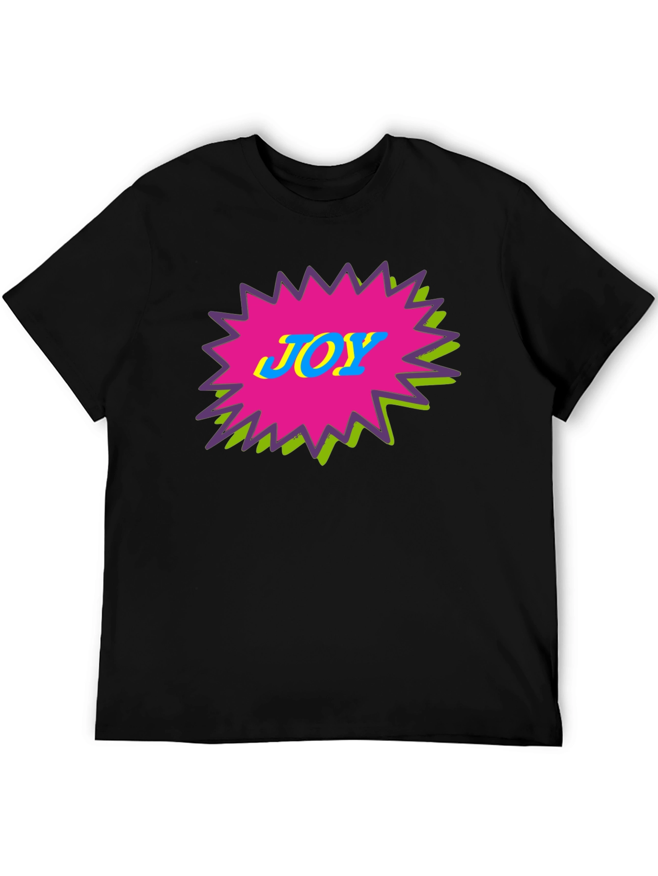 Joy Graphic Tee - Black Cotton Crewneck